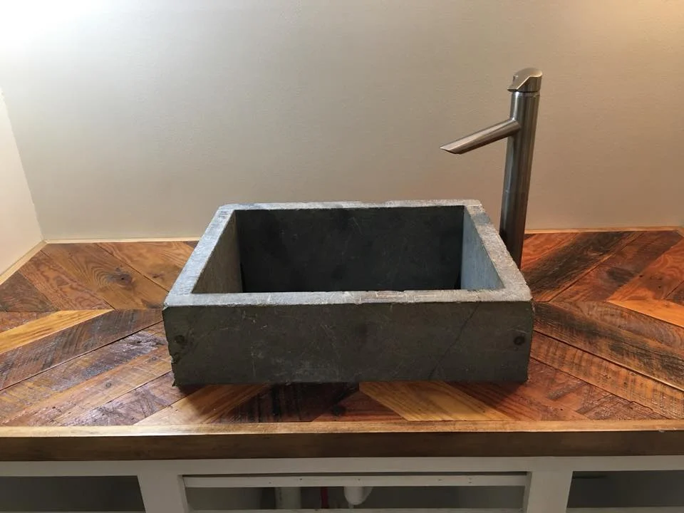 Custom vanity top and basin