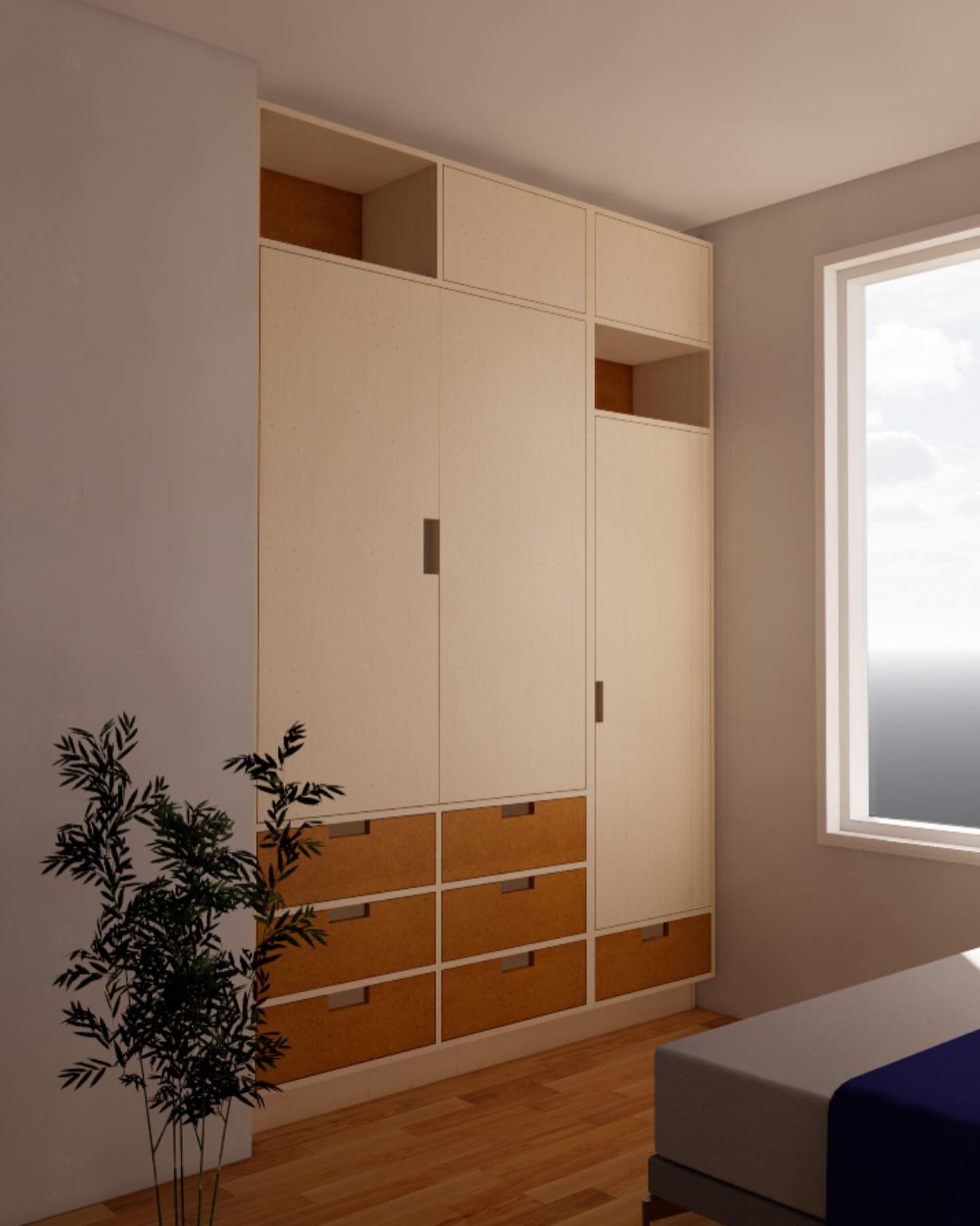 From concept to completion; The Fabrication Shop was thrilled to  bring this modern plywood wardrobe to reality. Wardrobe Design by @gracmillz