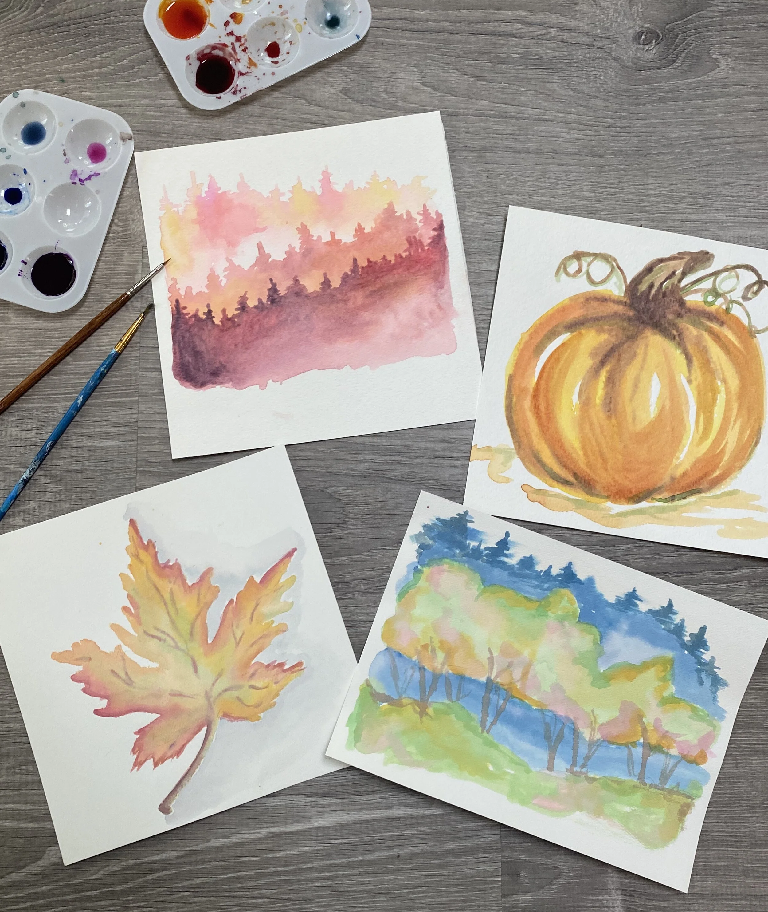 Sip &amp; Sketch At-Home Series Fall Mini Watercolors