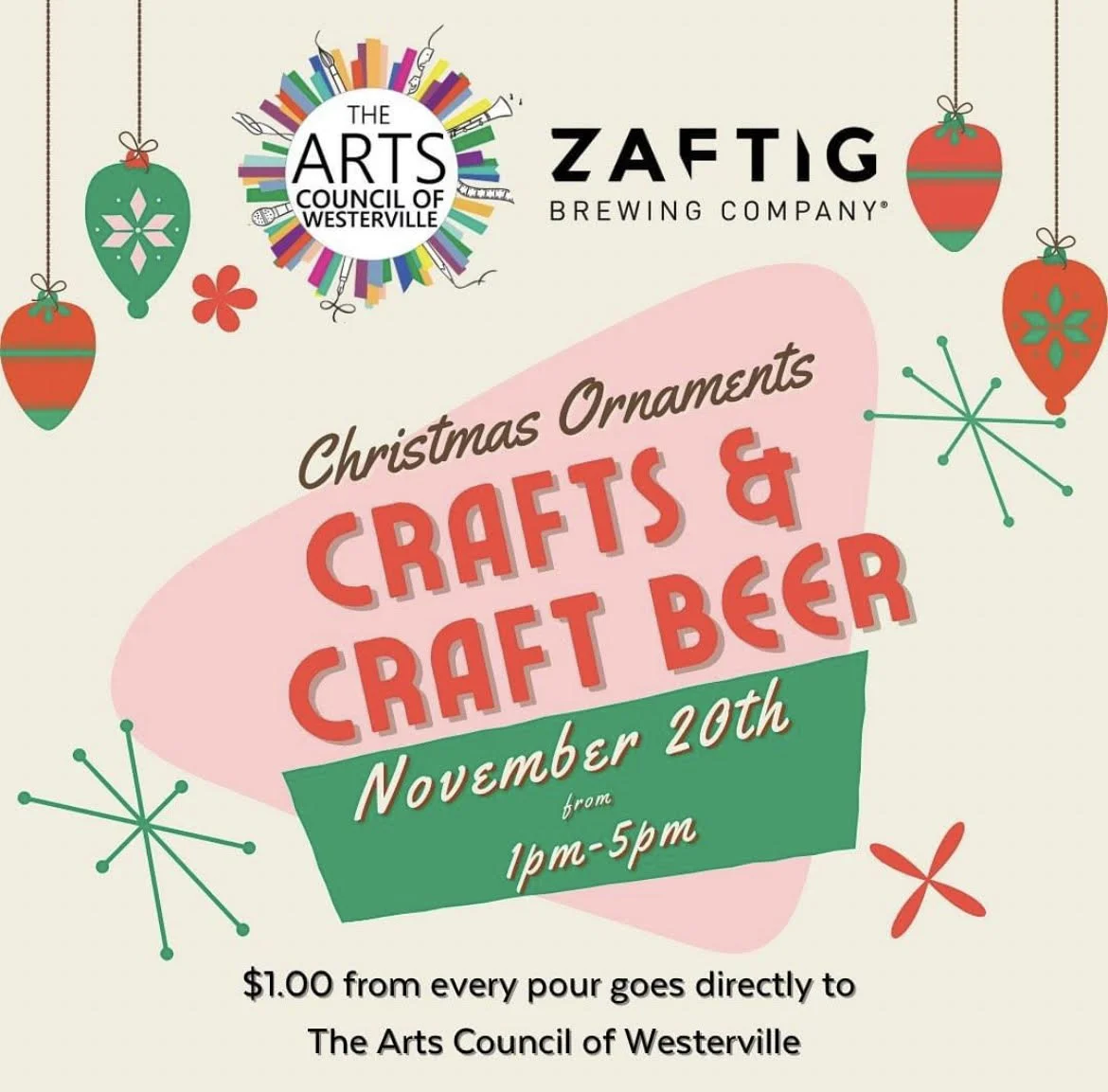 Crafts &amp; Craft Beer- Crafting Christmas Ornaments at Zaftig Brewing Company 
