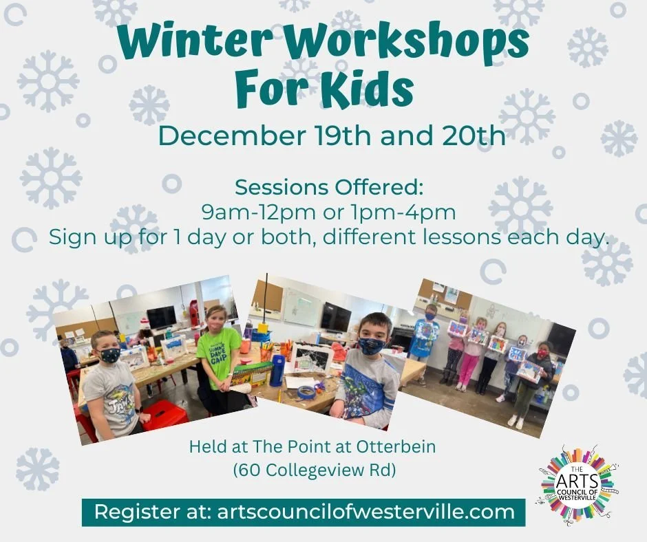 Dec. 19 & 20 – WACKY Winter Art Workshops for Kids