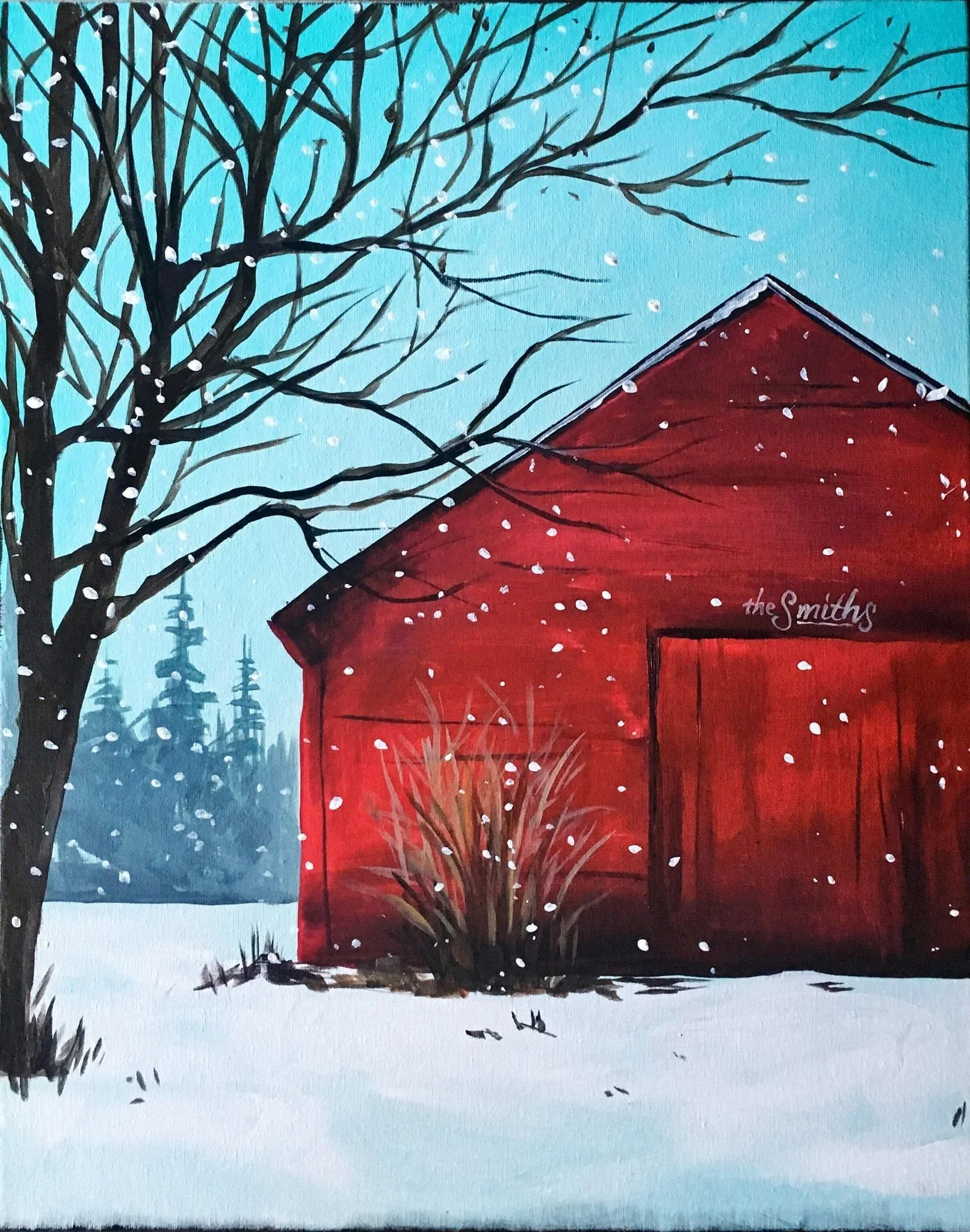 Jan. 23rd-Sip &amp; Sketch Sessions: Rustic Red Barn