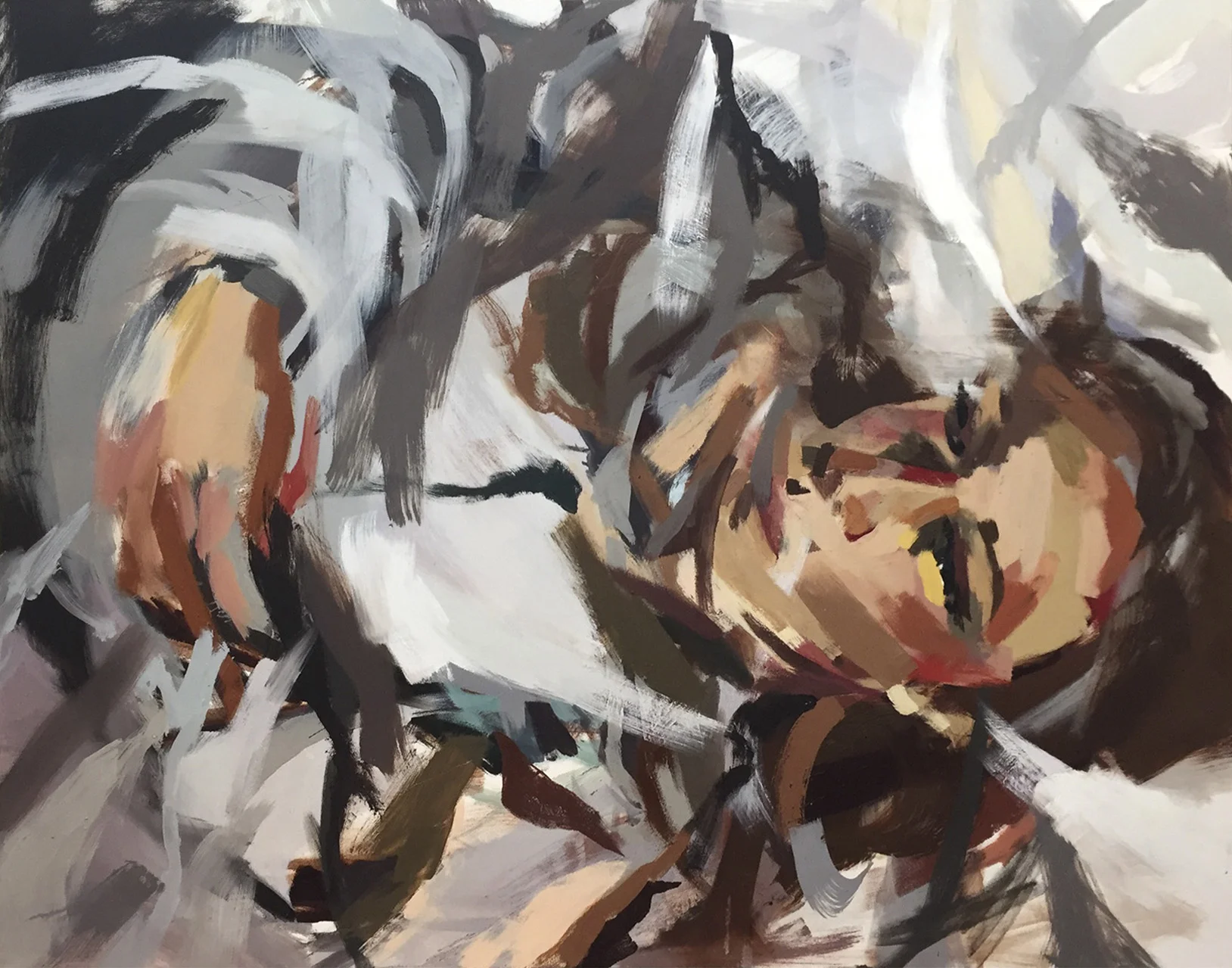Ind e finite Flux 5' x 4', oil on canvas 2017, sold