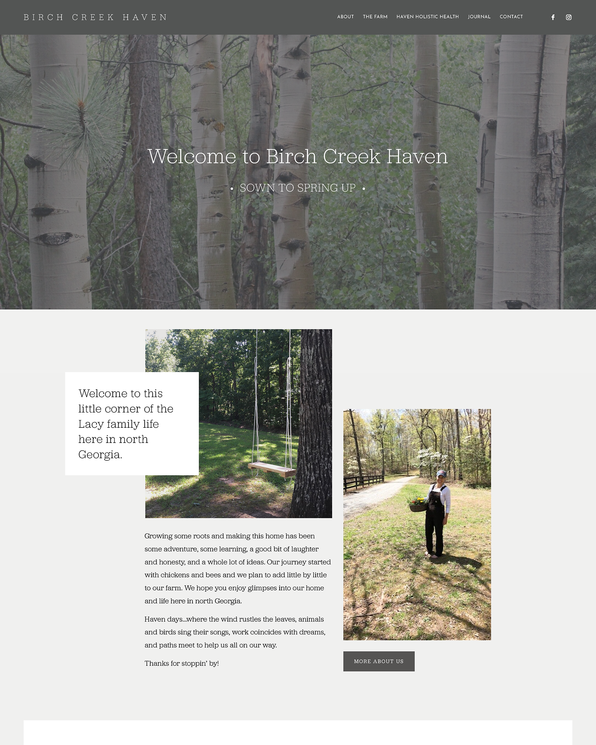 Birch Creek Haven homepage
