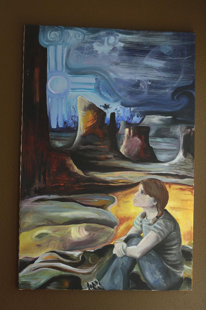 desert girl, oil on canvas, 24" by 36", 2010, $200