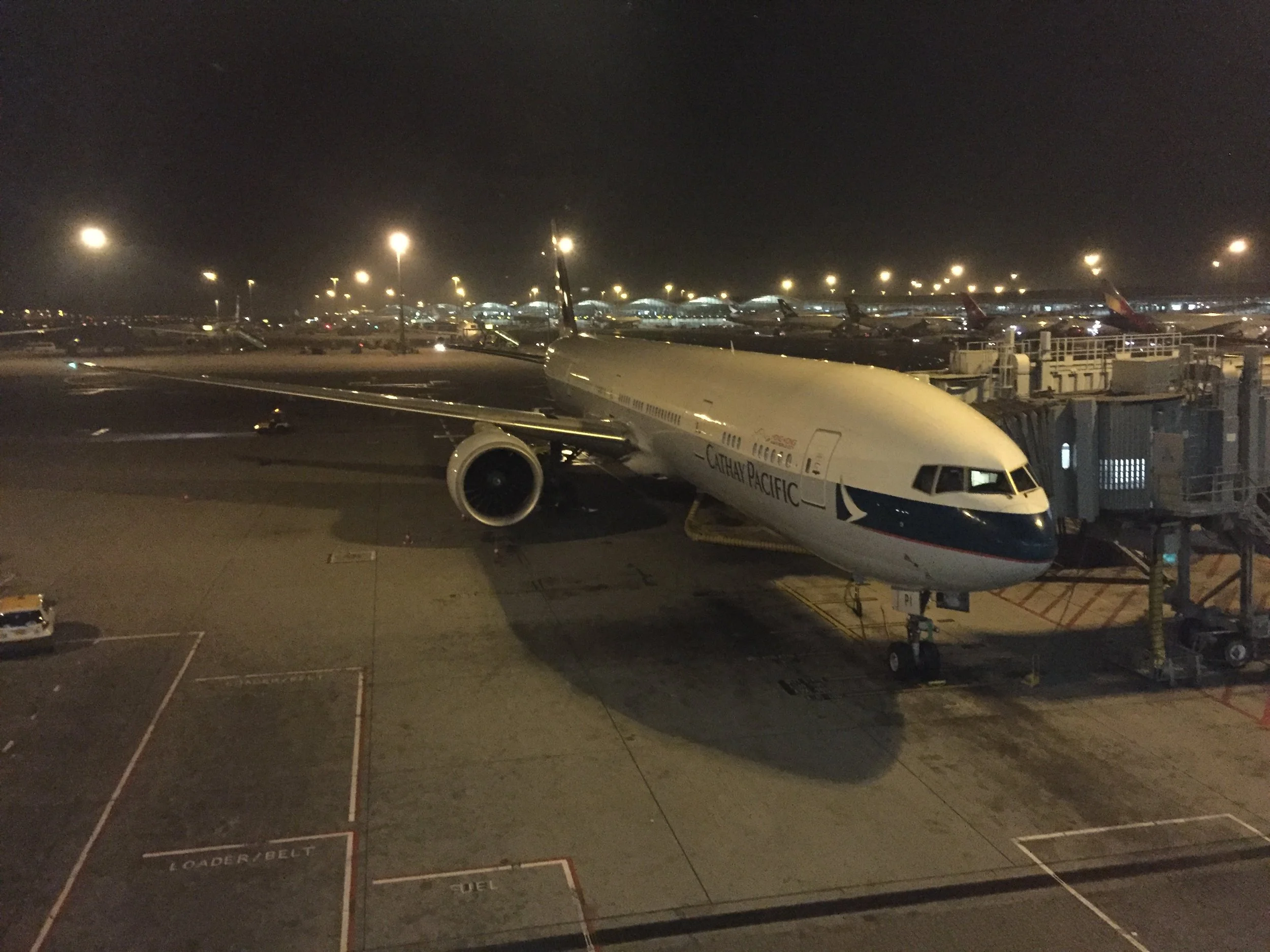 The 777-300ER waiting to take us to LAX