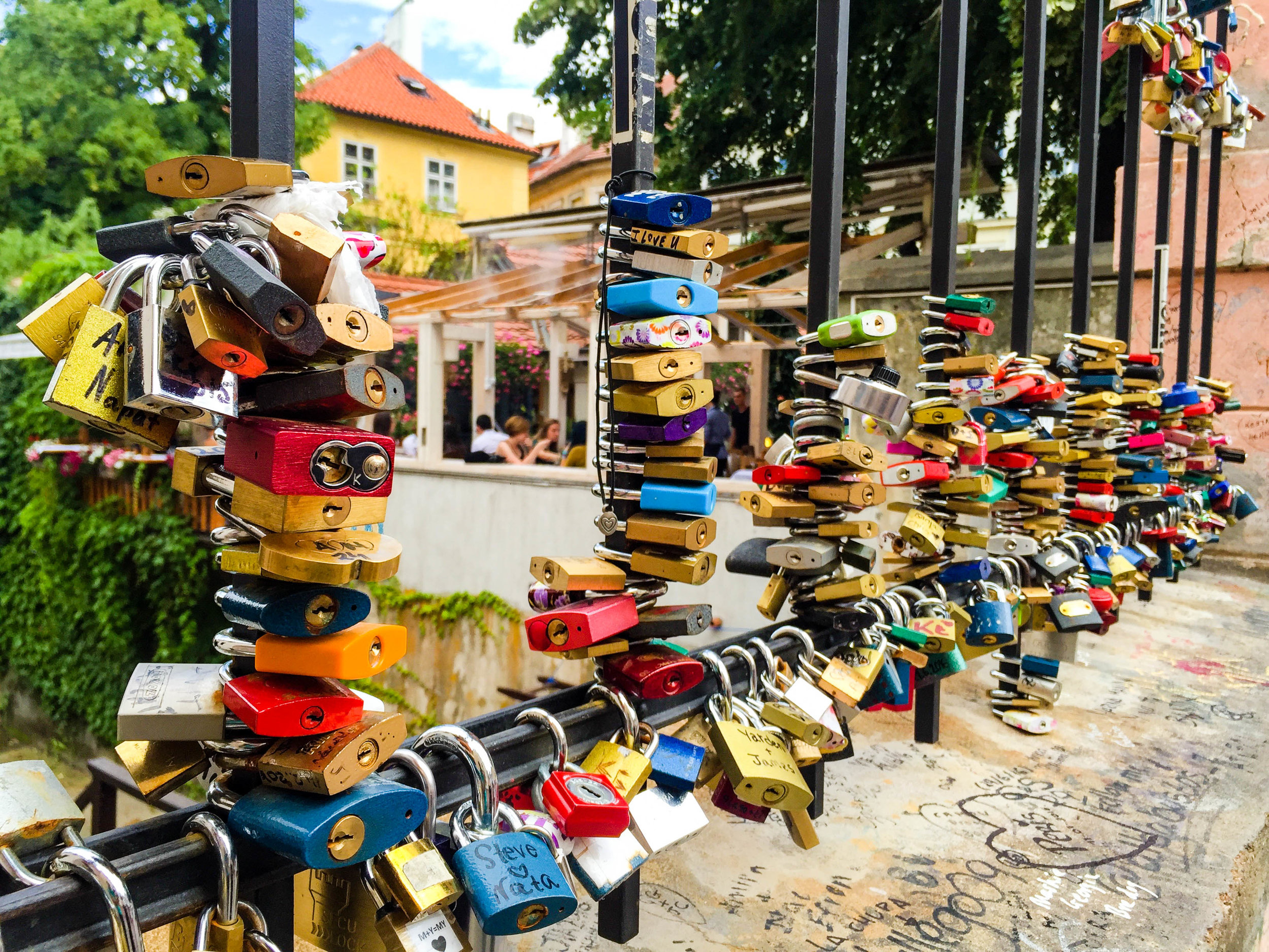 Lock bridge next to The John Lennon wall.