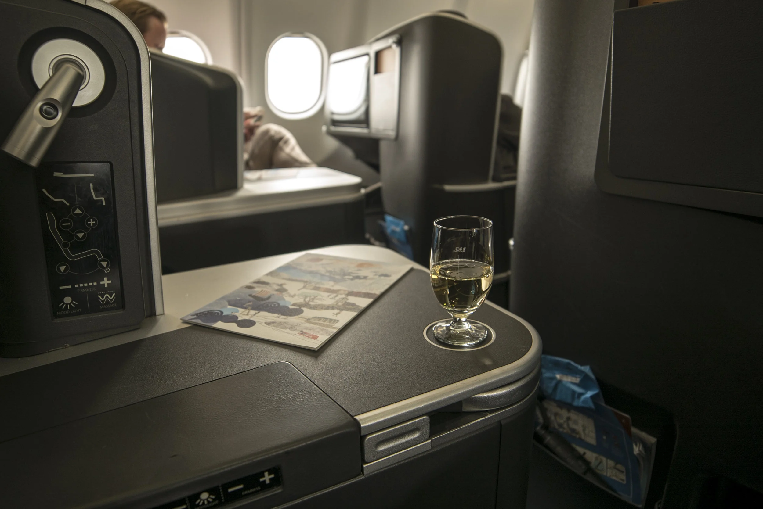 The Pre-departure drink. As a creature of habit, I always ensure to have champagne on the first flight of a trip. OJ, water and, I believe, Cranberry Juice, were also offered.