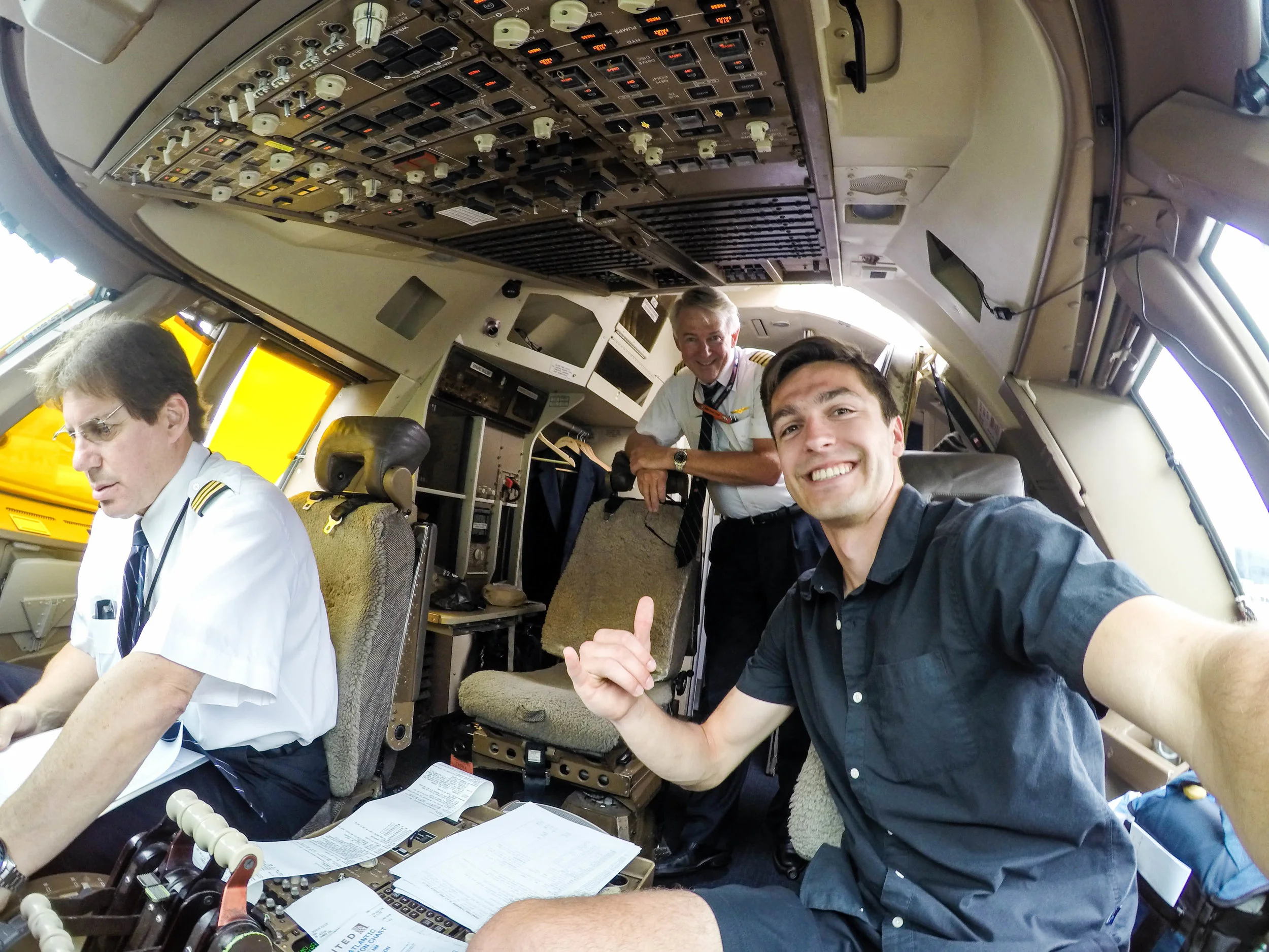 After boarding and because I'm a huge dork, I asked the pilots if I could peek inside the cockpit since the cockpit door is at the end of the upper deck business class cabin. They obliged.