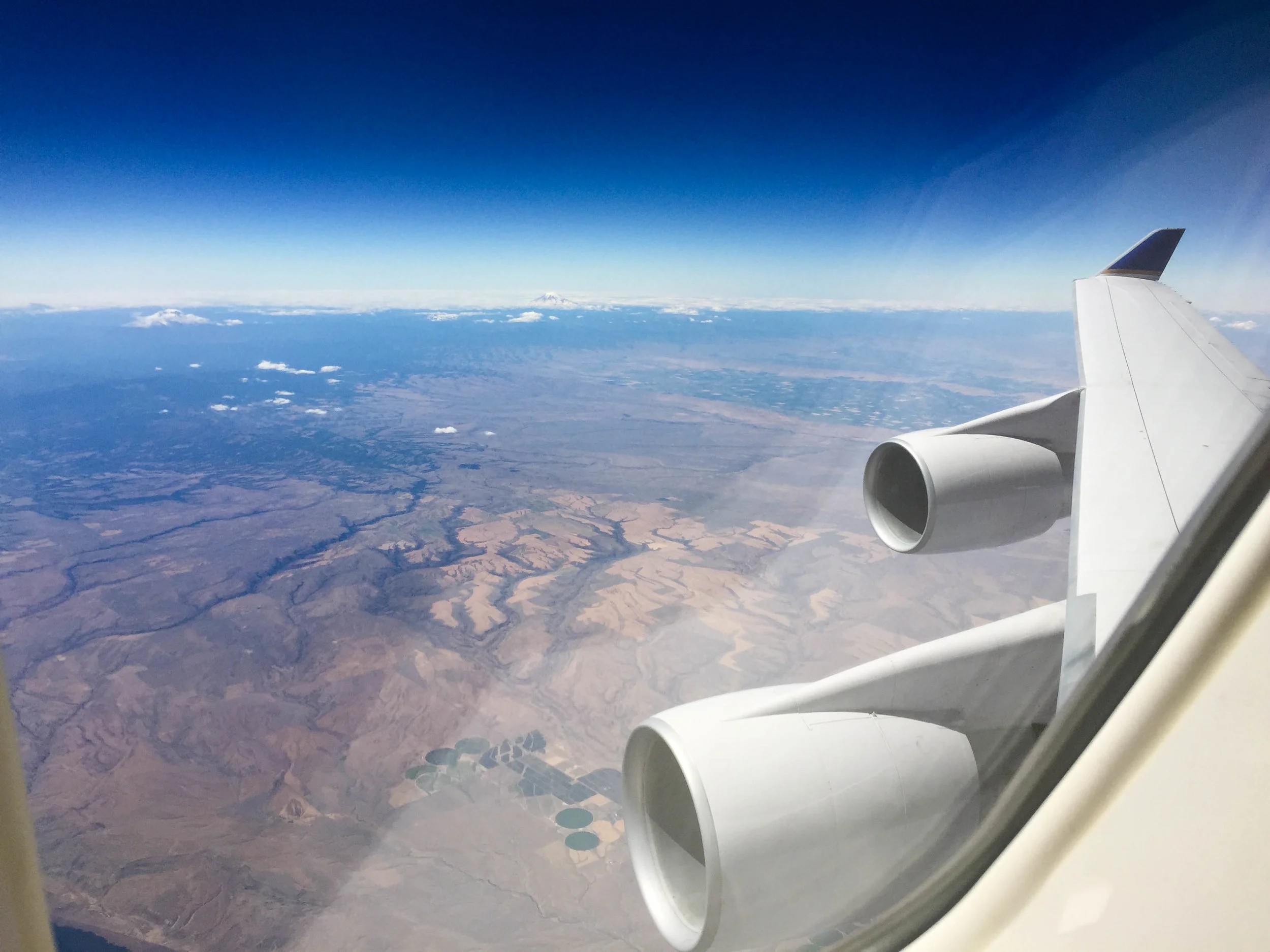 And finally, the view of those massive wings and engines somewhere over South Eastern Oregon!