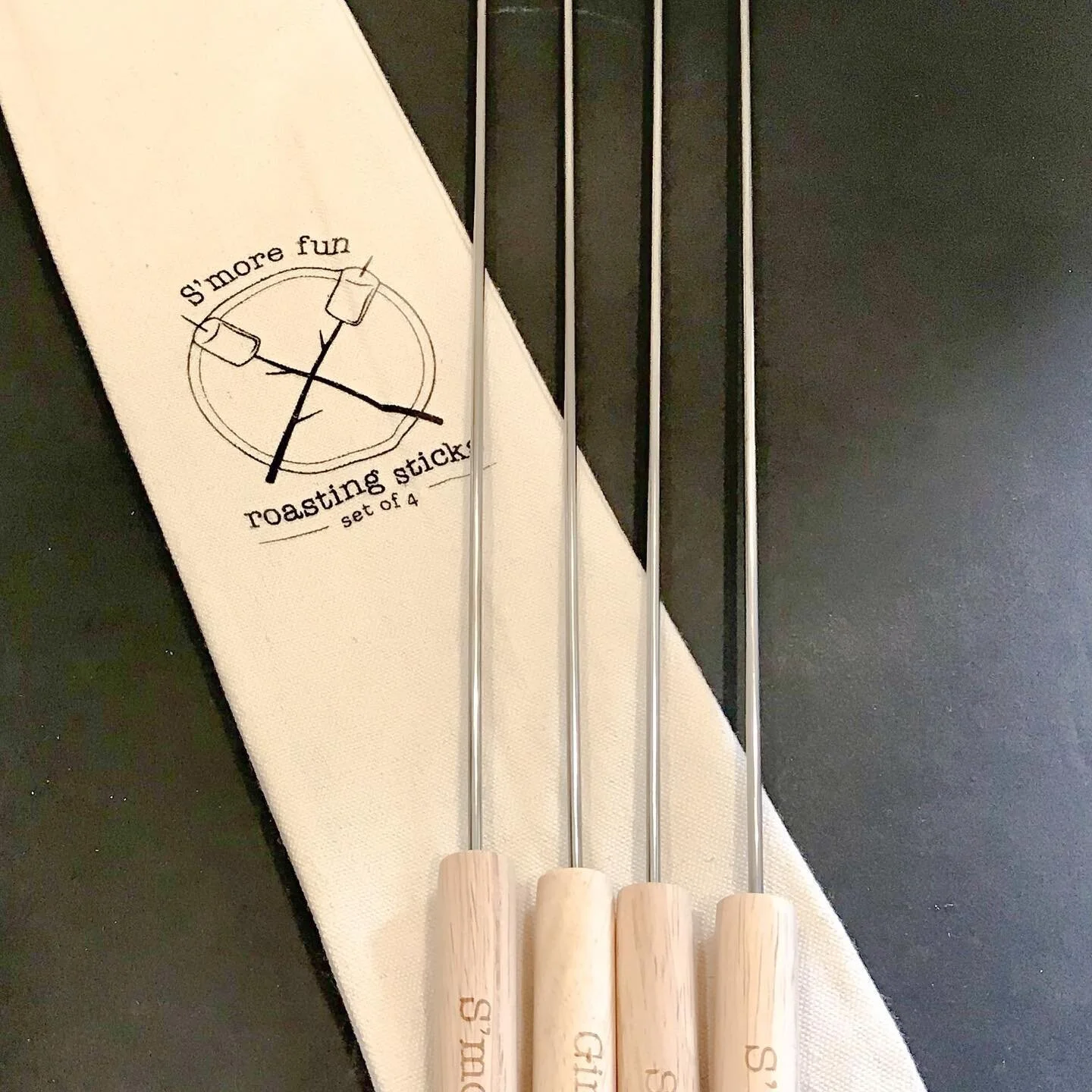 How cute are these roasting sticks!  Perfect for s&rsquo;mores and cooking around a fire pit. They would make a great Father&rsquo;s Day Gift! Open 11-4 today. #smores #fathersdaygifts #shoplocal #miltonshopping #indigohomeanddesign #crabapplemarketg