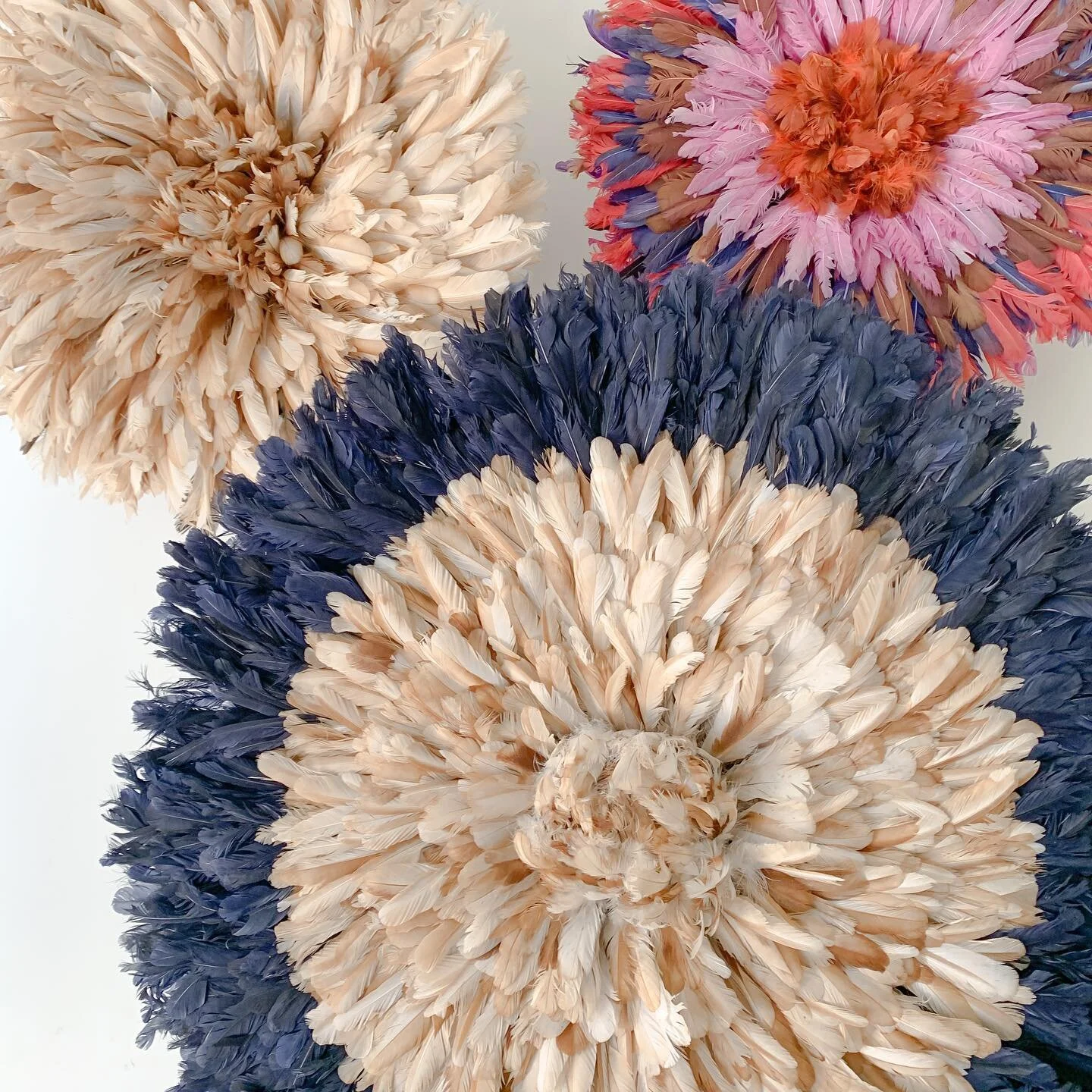 Happy 4th of July!  Our version of fireworks with the bursting colors in our juju hats. We hope everyone has a safe and fun celebration with family &amp; friends today. We&rsquo;ll be open tomorrow 11-4. #4thofjuly #fireworks #jujuhats #indigohomeand