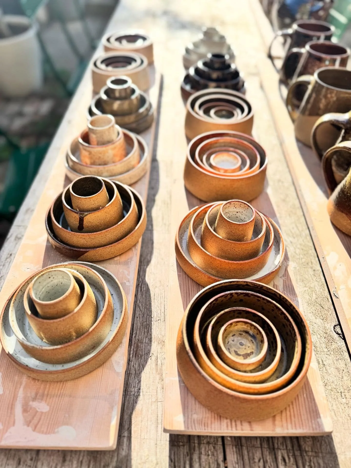 I&rsquo;m not sure where these spiraling forms have come from but it is something to do with @guyrutterpaint &lsquo;s and my current obsession with the circle and our joint work about the &lsquo;Tondo&rsquo;. These will be shown @newlynexchange at th
