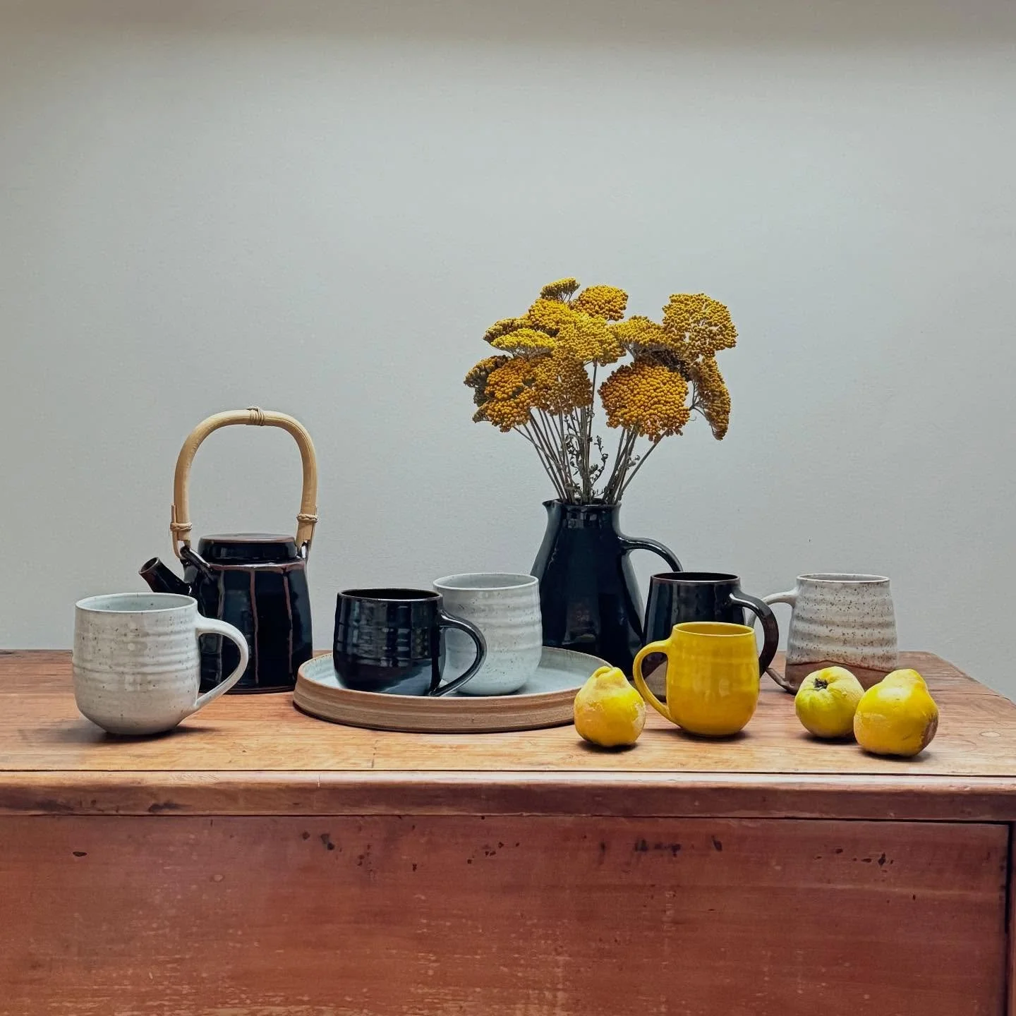 November news from the studio: my new colour palette for work which I&rsquo;ll be delivering today to @favershammakers in time for its opening tomorrow morning. 

I&rsquo;ve been testing various reduction fired glazes in gas and wood kilns over the p