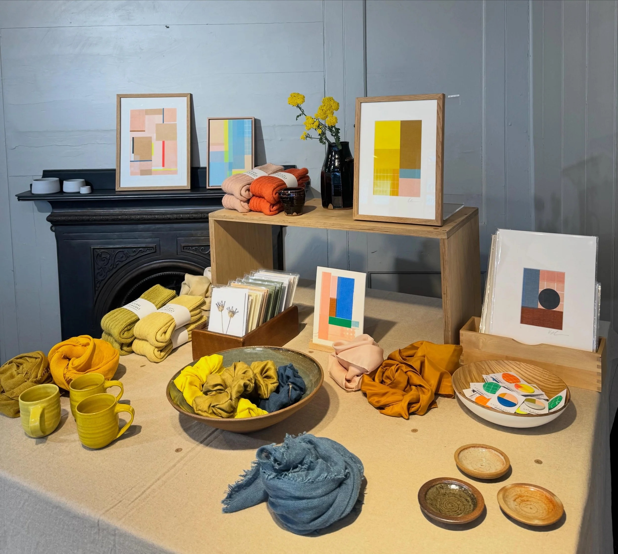 &lsquo;Of Material&rsquo; is open! @thenaturaldyeworks @kateclarkestudio and I have joined together to explore the materials and processes we use to make our textiles, prints and pots and we hope you love the show we&rsquo;ve put up @1697_faversham W