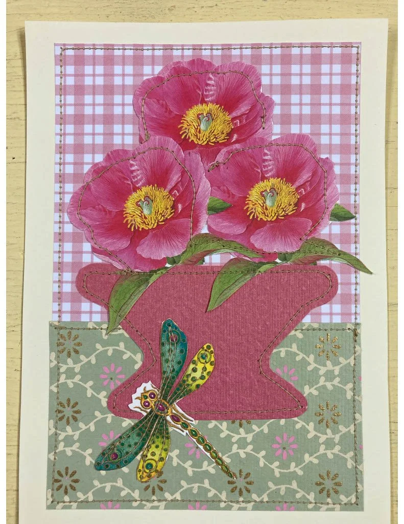 Carlynn Trout, Pink Vase with Dragonfly.jpg