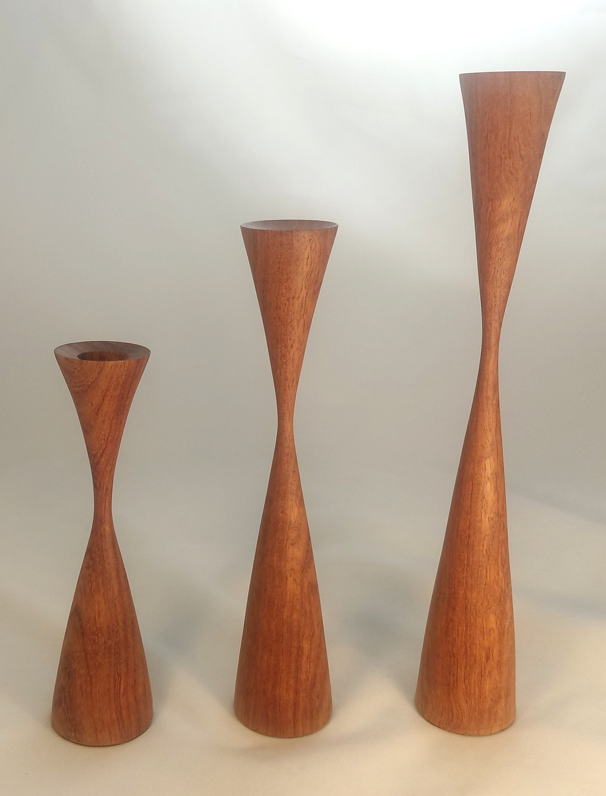 John Kauffman, Set of Turned Bubinga Candlesticks.jpg