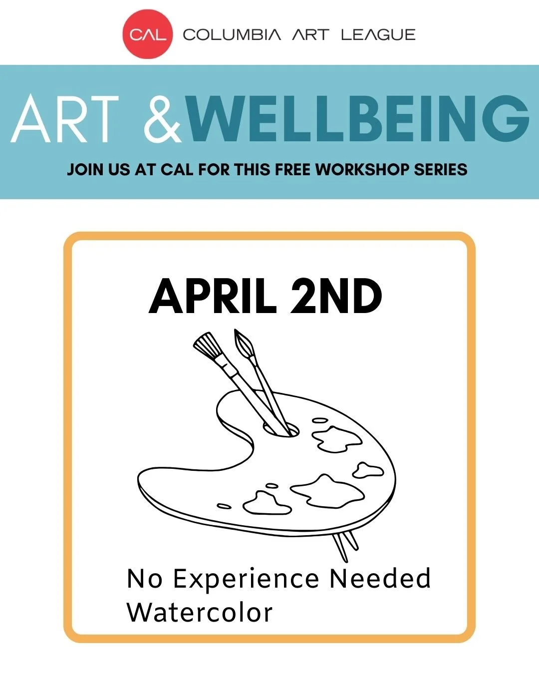 No Experience Needed Watercolor-Thursday, April 2 from 12-1pm