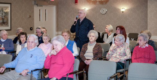 New Pond Village residents were eager to discuss issues they care about during the town hall.