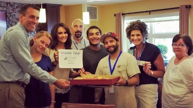 A new community has a lot of move ins, and A&A Easy Transition, a company specializing in moving seniors, gets treated to a thank-you lunch.