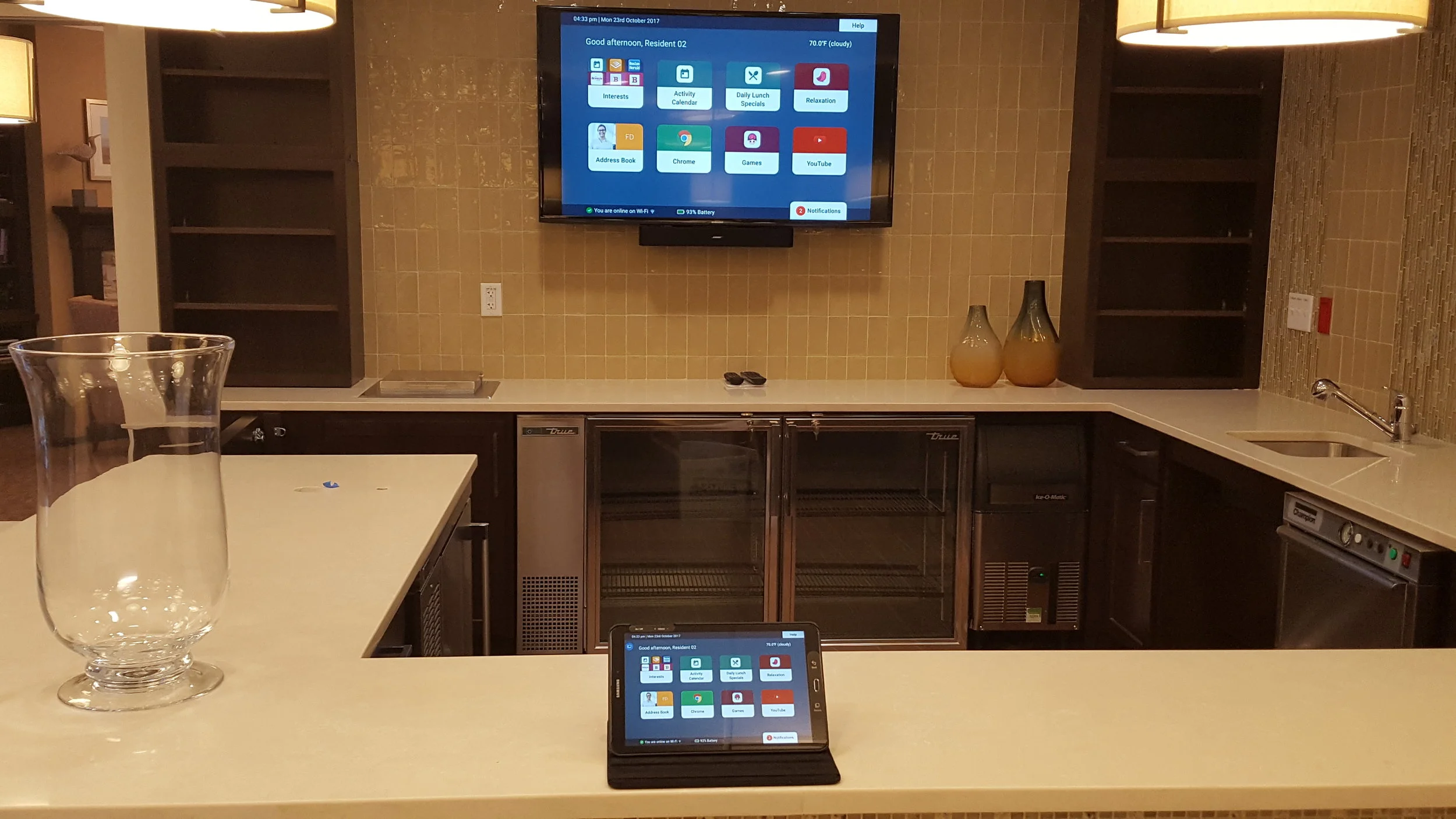 Benchmark's pilot technology program customizes tablets with apps matching a resident’s interests. 