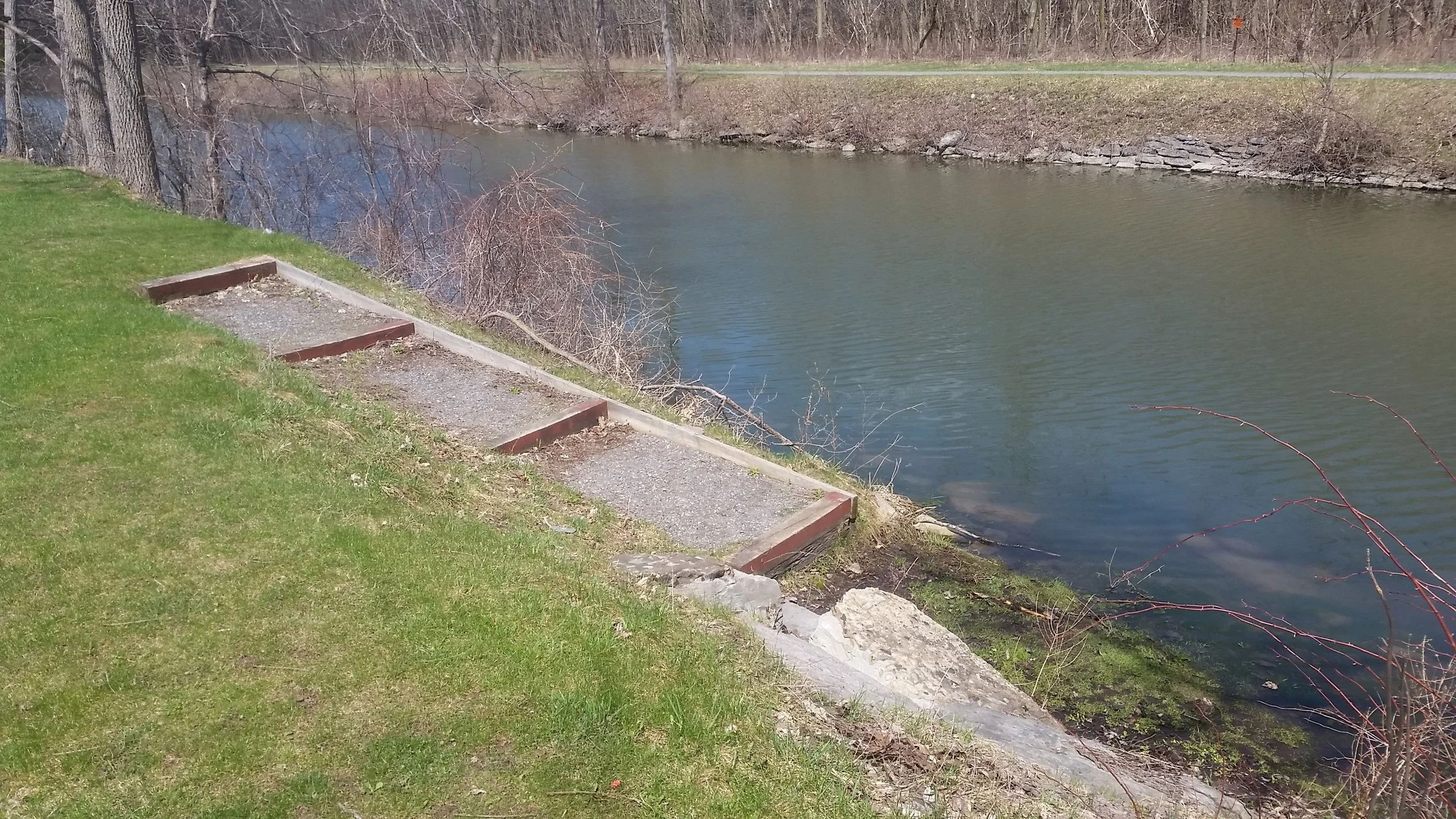 a second boat launch location is available at community recognition park about .4 miles east of the museum at the corner of pottery road and legion drive