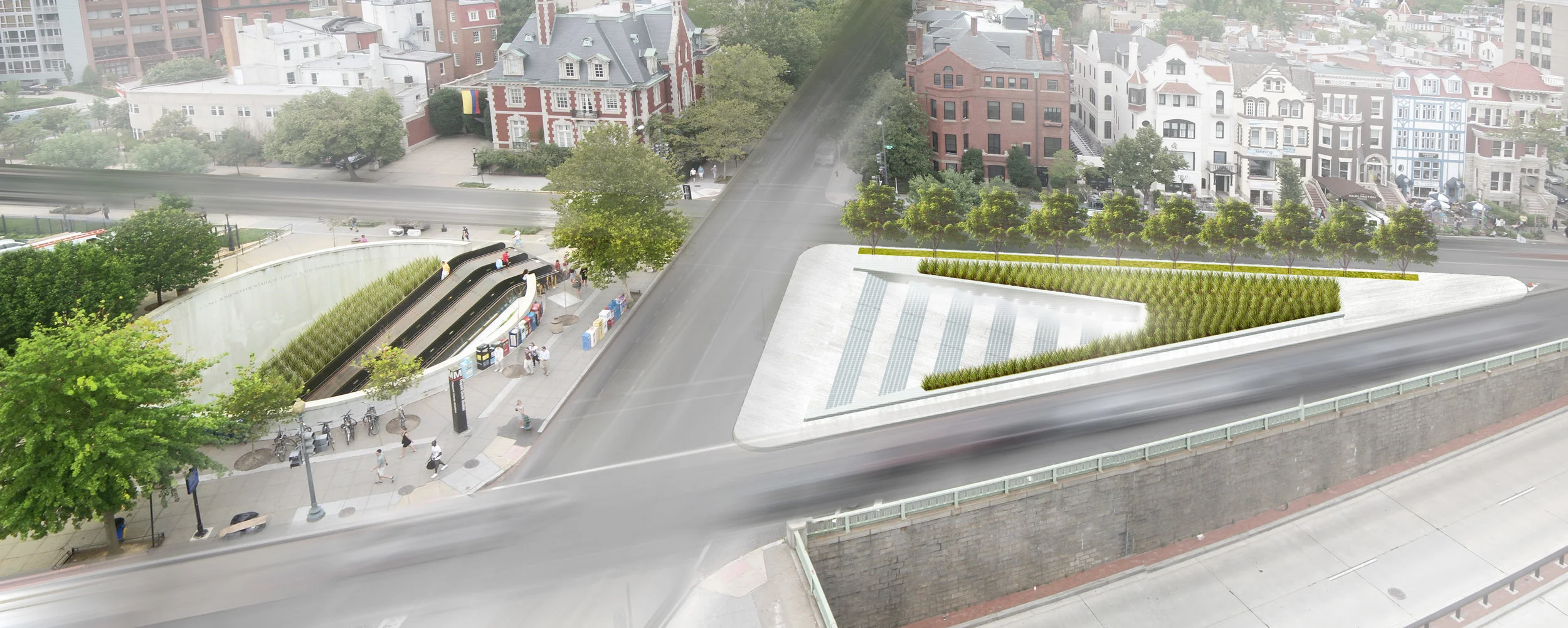 Rendered View: Proposed Entry at Q Street and Connecticut Avenue