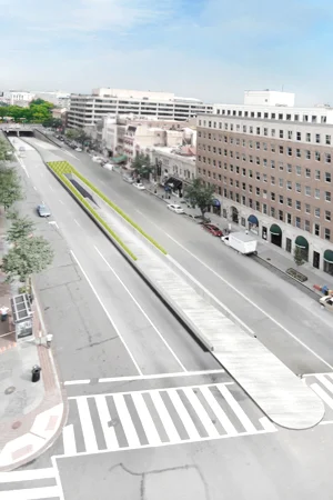 Rendered View: Proposed Entry of Re-Opened Ramps on Connecticut Avenue