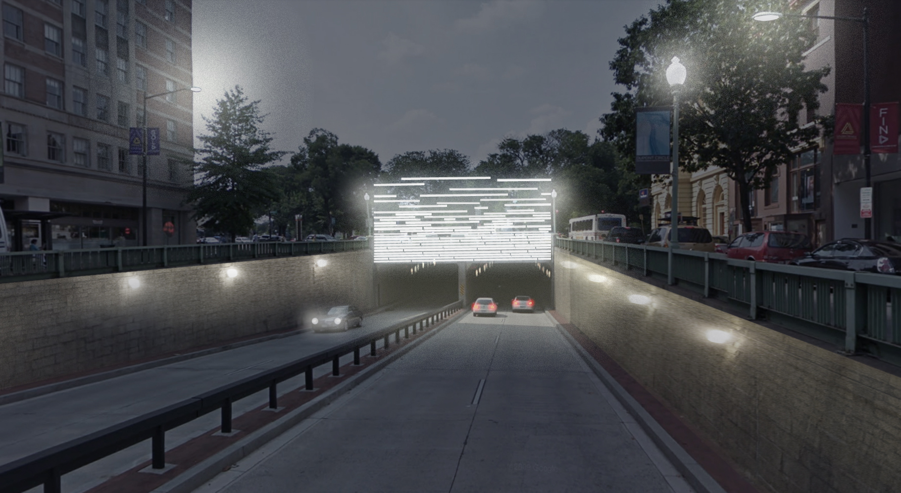 Rendered View: Light Wall