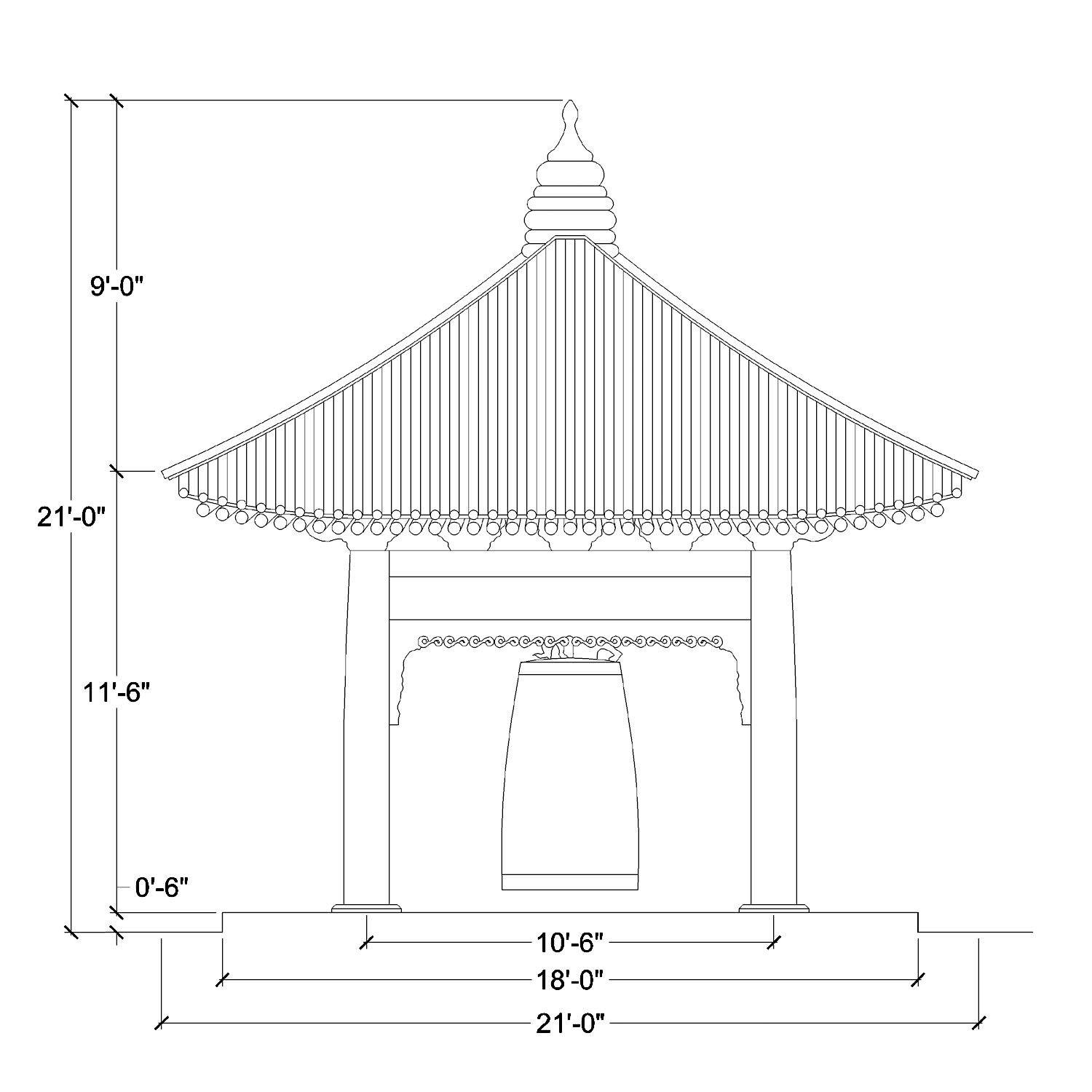 Elevation: Bell Pavilion