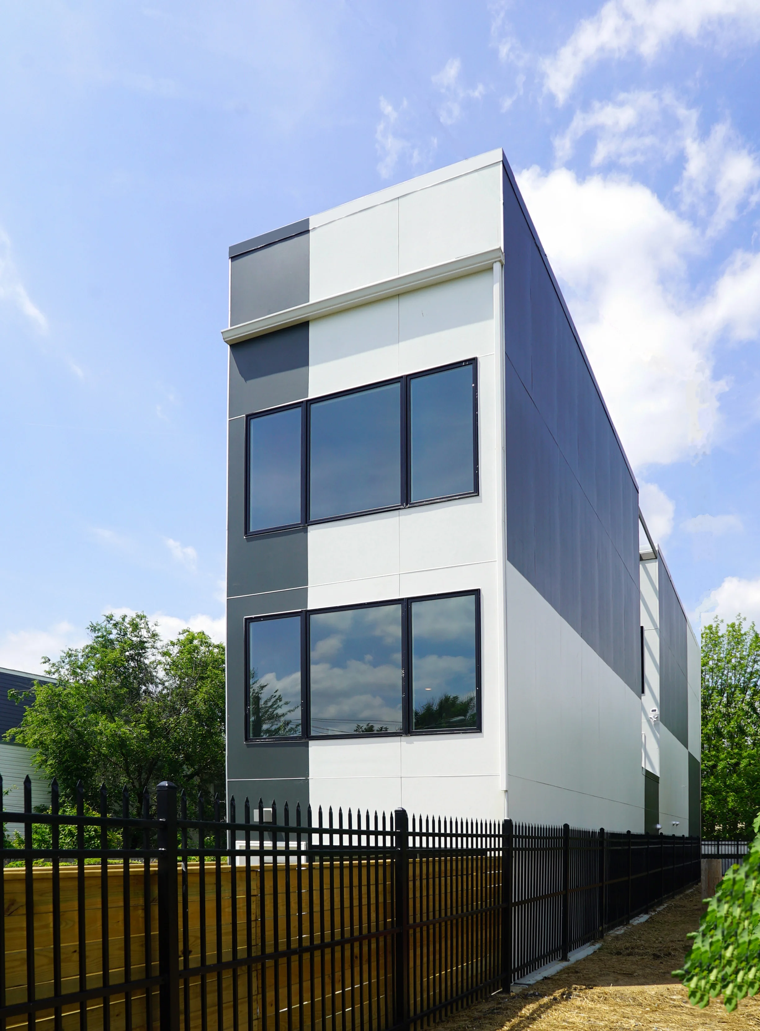 Rear elevation from alley looking southwest