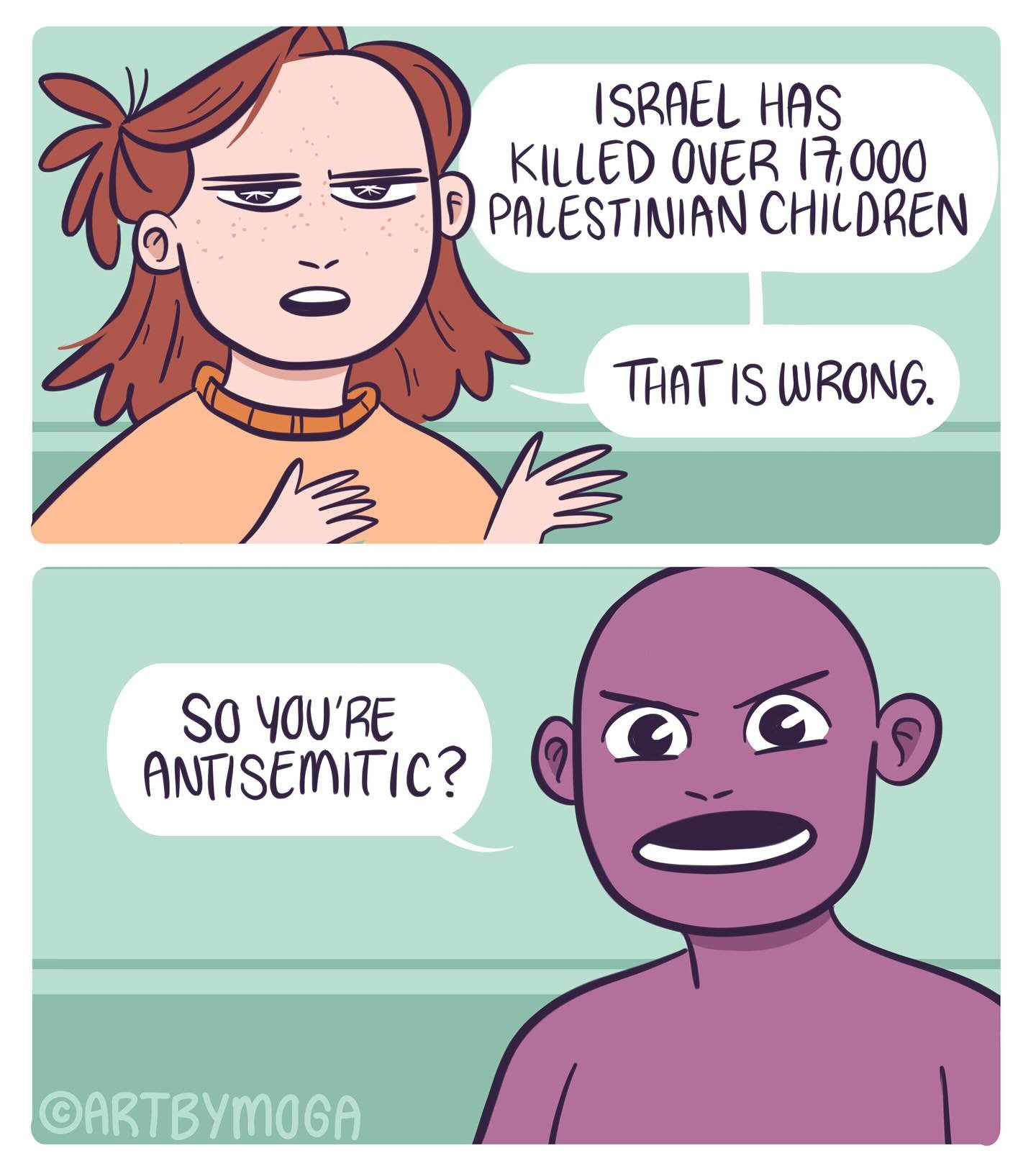 Antisemitism is alive and well in this world. It’s horrifying. Being critical of Israel’s actions in Gaza doesn’t automatically make you antisemitic.
Anyways, check out the Palestine Children’s Relief Fund @thepcrf