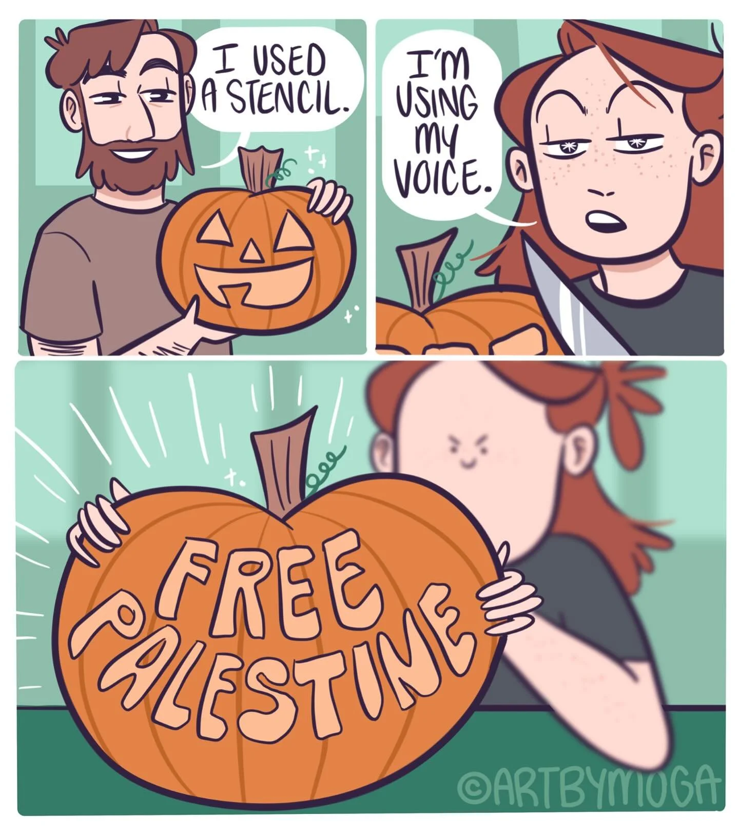 Hey so I’ve had some folks reach out and say they’re “tired” of my political comics. So here is a fun little fall comic to get us back in the mood ππβ¨