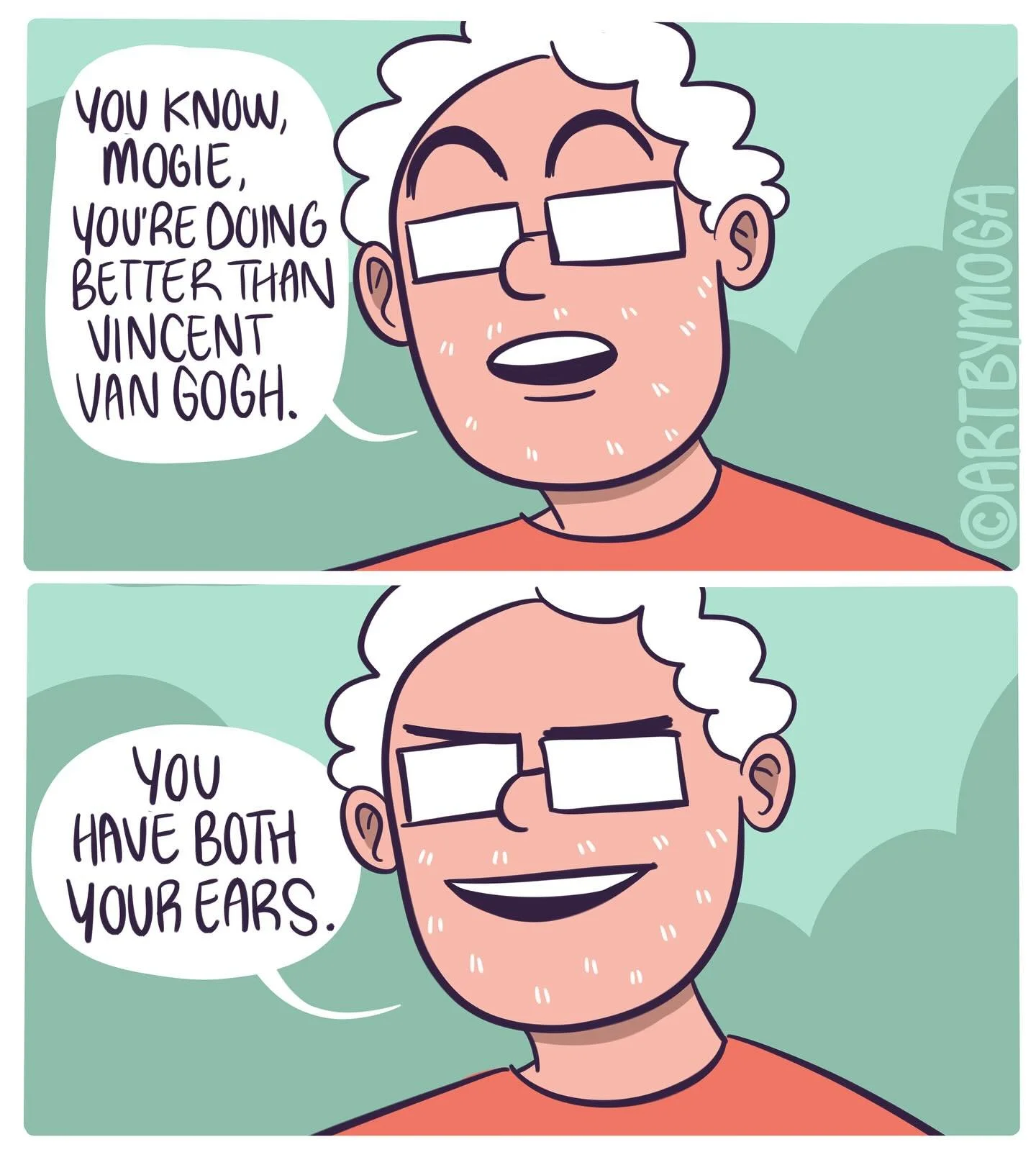 A collection of comics about my dad. 

The last four were all recorded in a single conversation I had with him recently.