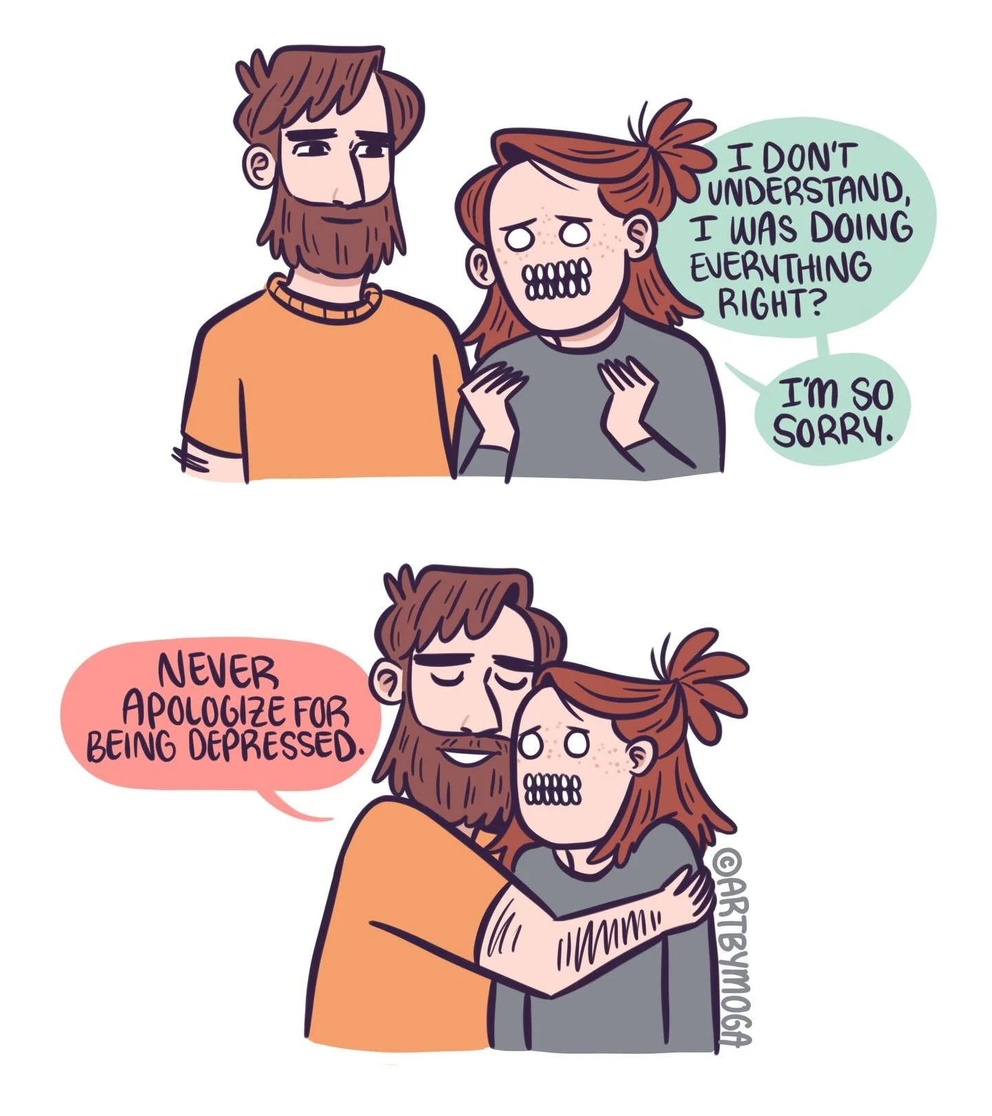 A couple of comics I drew as therapy.