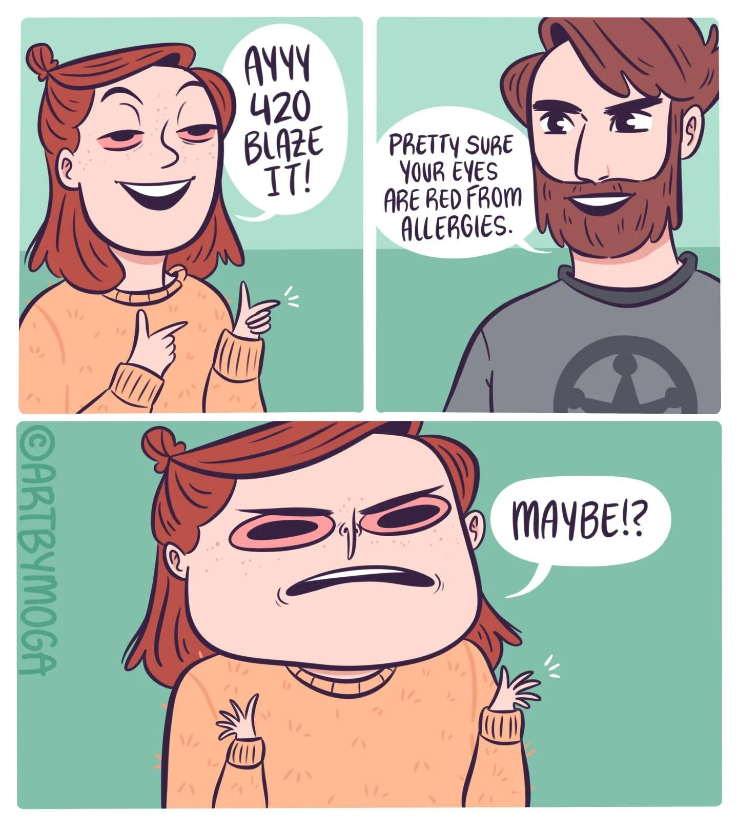 Definitely allergies (cannabis does NOT mix with bipolar.)