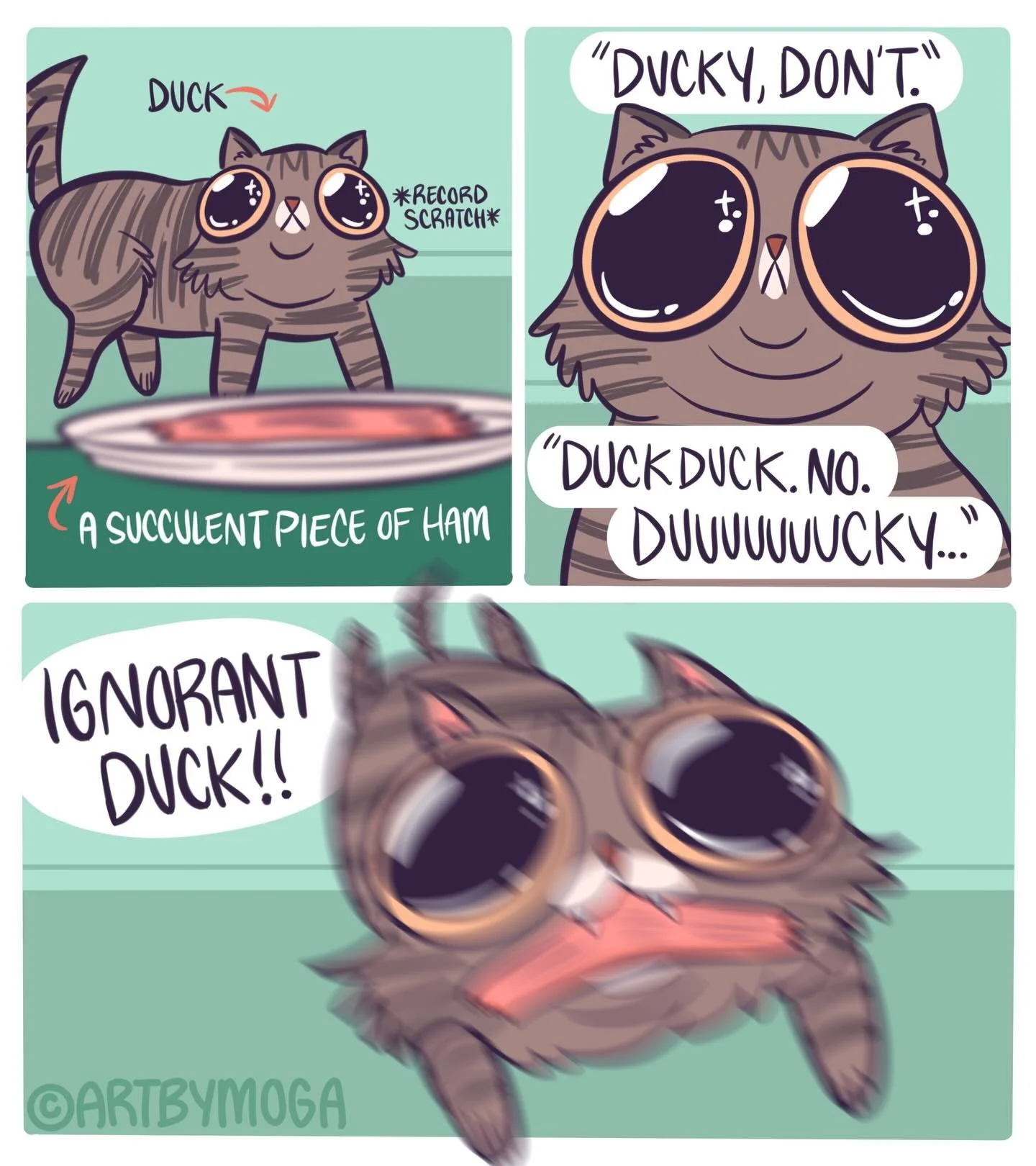 A collection of comics about my cat, Duck. 🦆✨