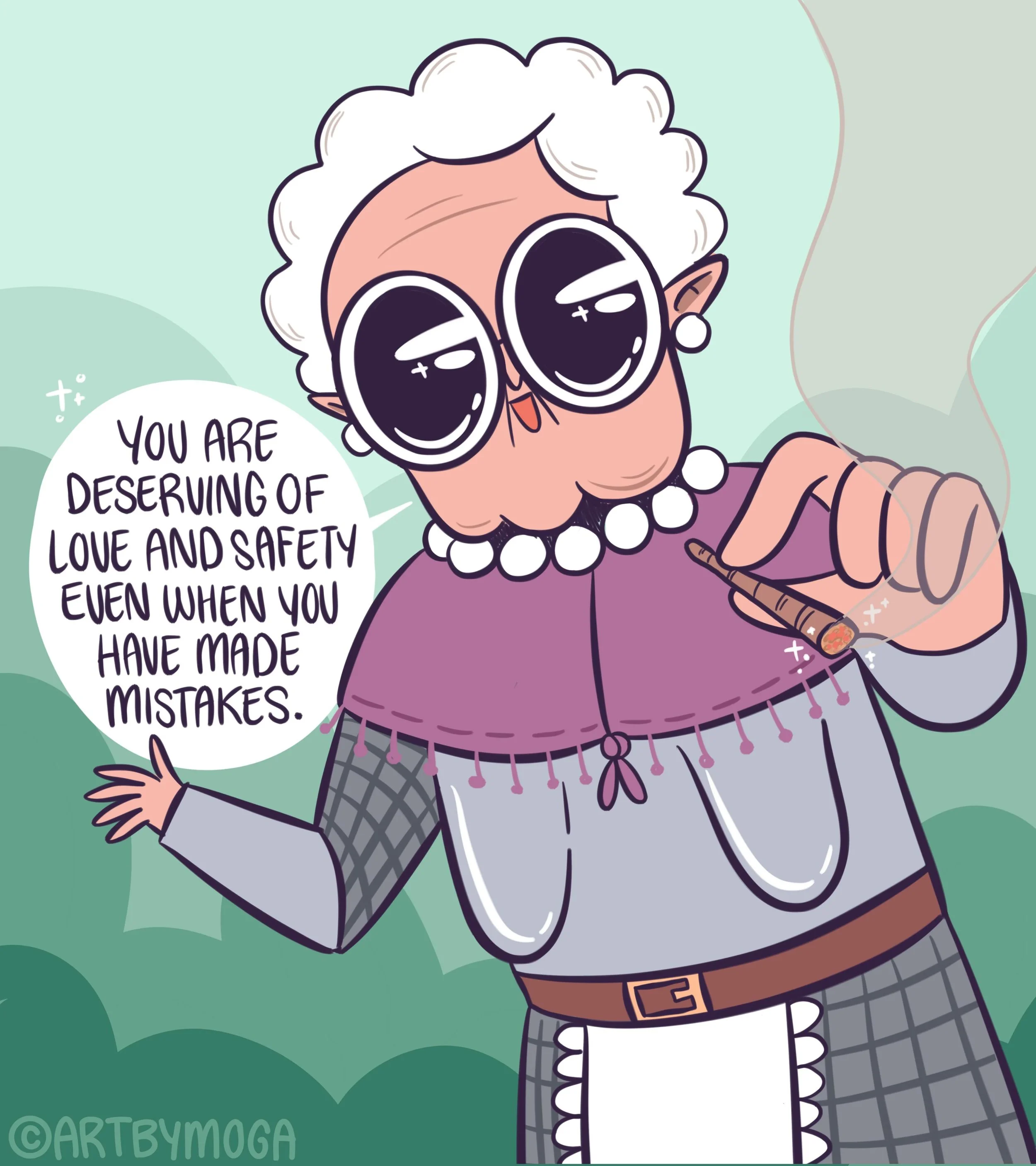 10 comics about Agnes Pruneterry. An eldritch being who I always play as in any D&amp;D campaign. She is a halfling who has been a rogue, cleric and necromancer. She is chaotic good and everything I wish to be.