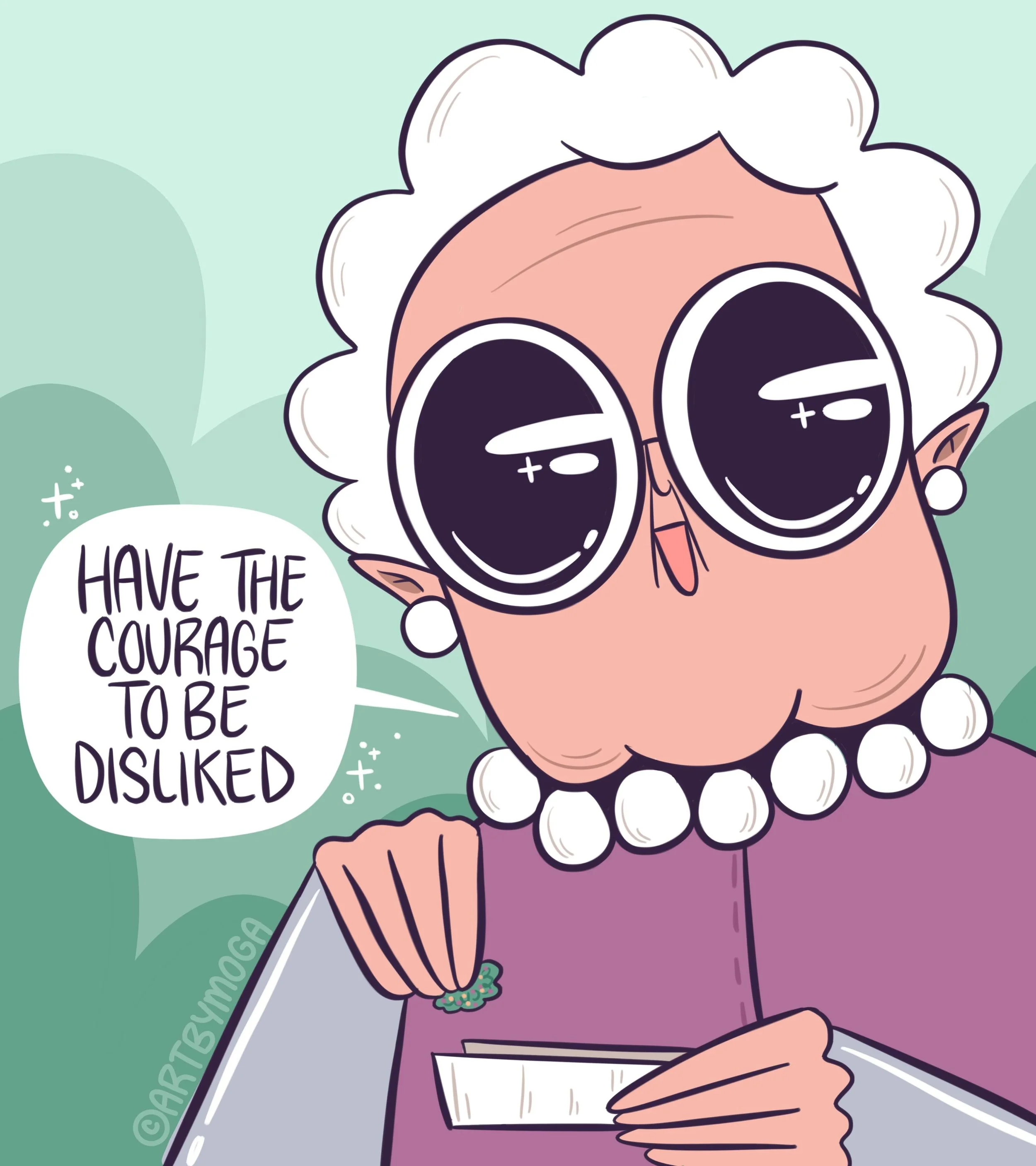 20 more Agnes Pruneterry comics. 🎺🥬✨

Last page is an example of the NSFW art I make exclusive to Patre0n.