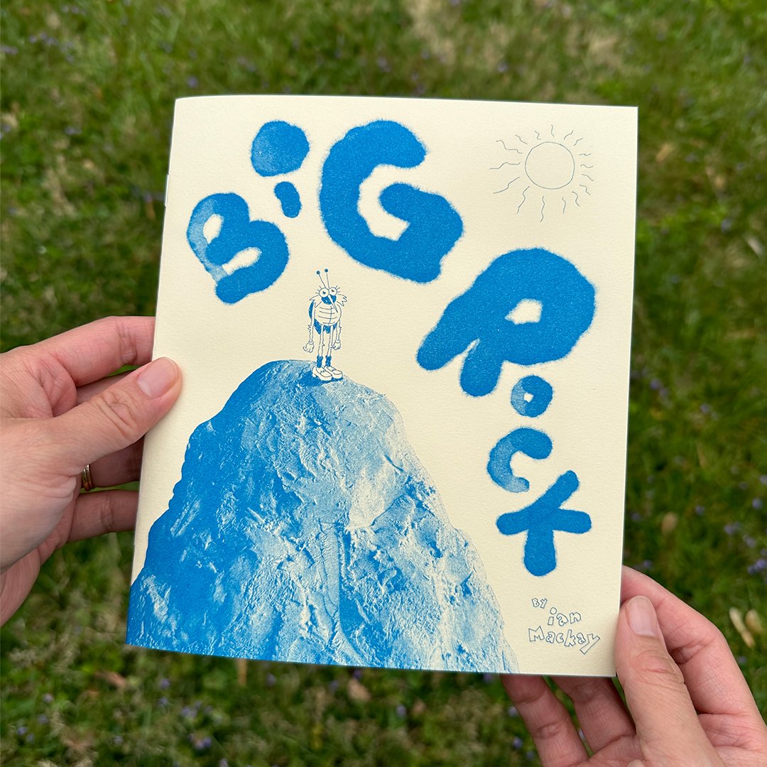 Big Rock zine shown at scale
