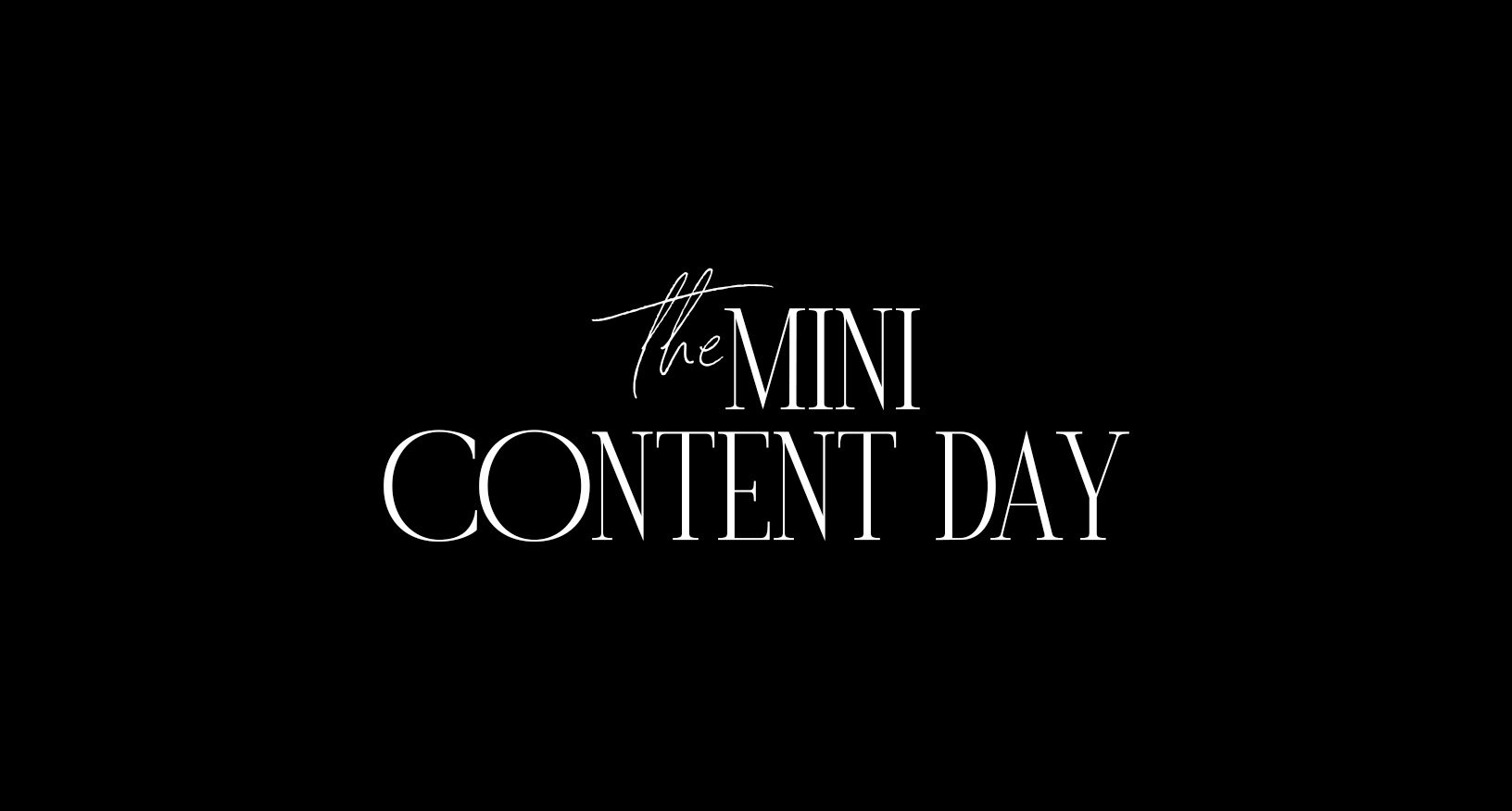 Mini Content Day