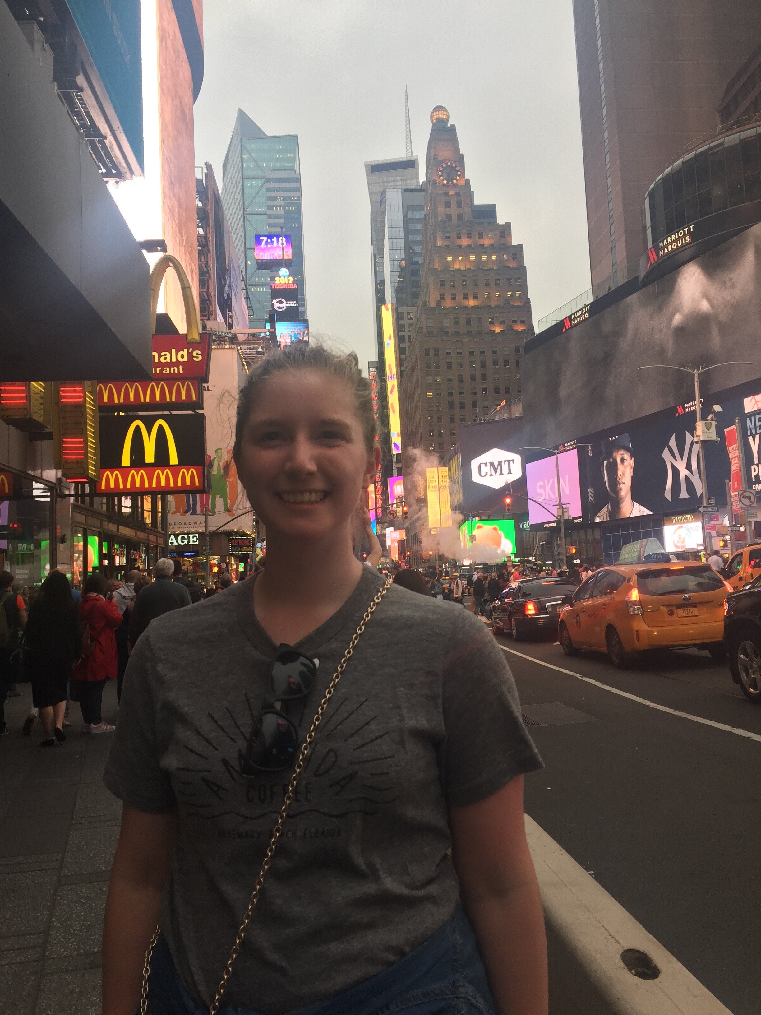 Me in Times Square in Summer 2017 when I interned at Porter Novelli.