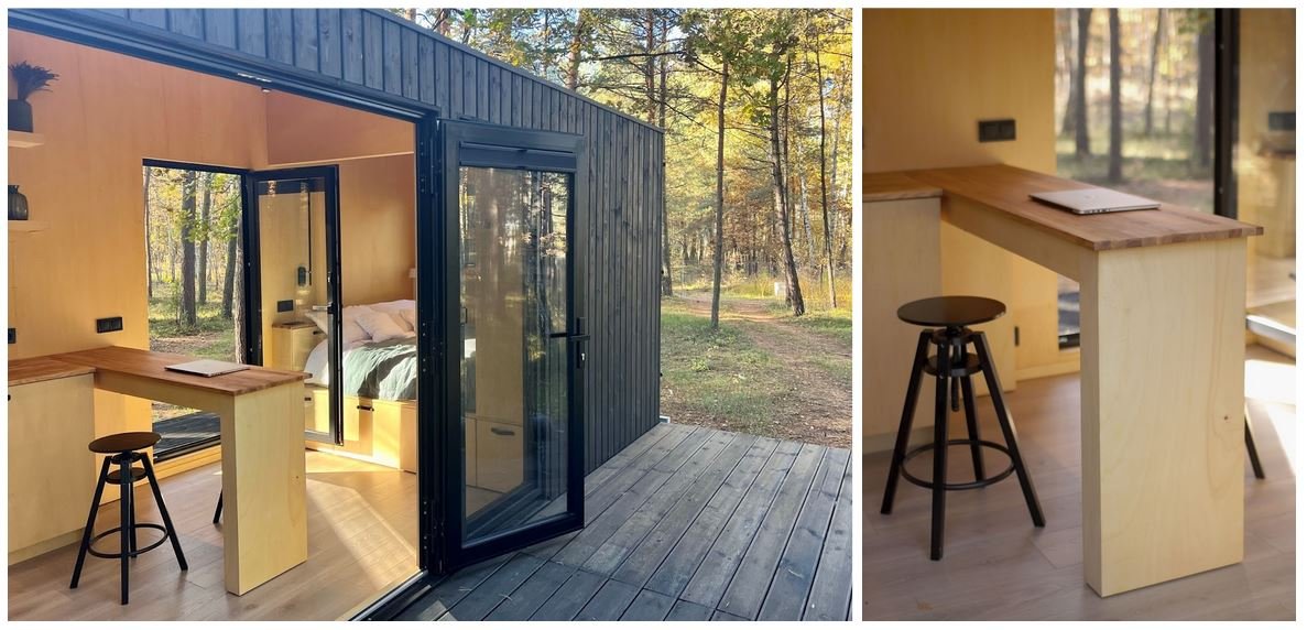  Work space in REDUKT Country house. Photo: REDUKT 