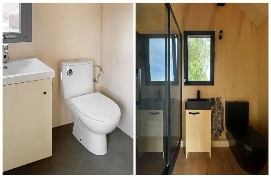  Standardtoiletten in REDUKT Häusern mit Versorgungs- und Abwasseranschluss  