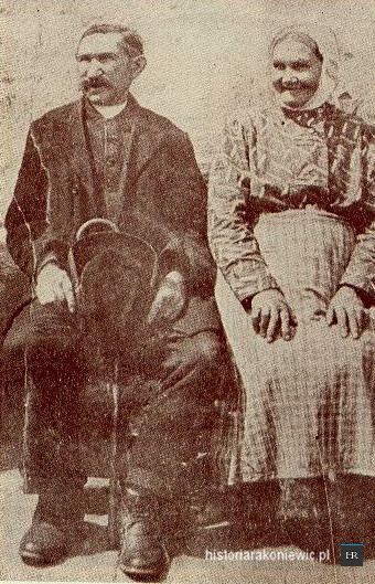 Michał Drzymała z żoną Józefą. Źródło: http://www.historiarakoniewic.pl/michal-drzymala/