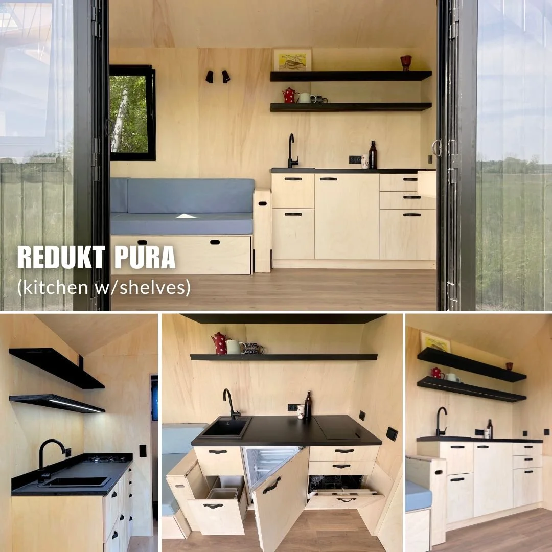  Kitchen in REDUKT PURA house with stairs 