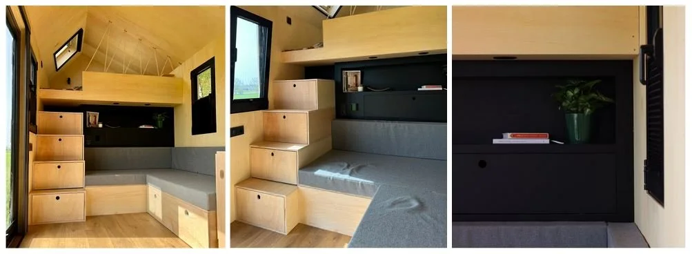  Meble do przechowywania rzeczy we wnętrzu domu mobilnego REDUKT PURA. Foto: REDUKT 