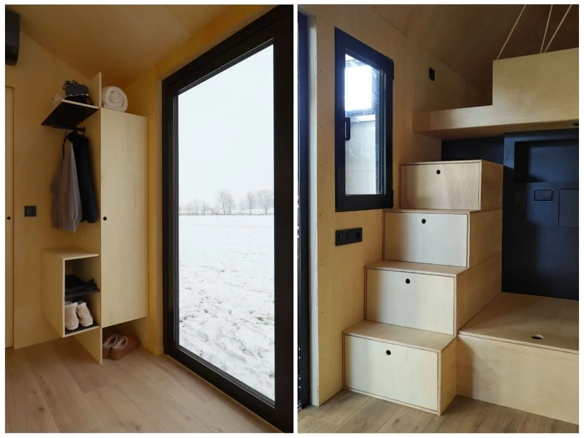  Storage furniture in REDUKT mobile houses. Photo: REDUKT 