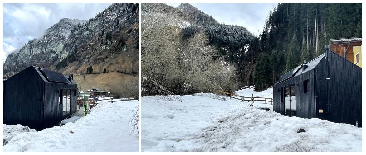  REDUKT PURA Off-Grid-Haus am Hang in den österreichischen Alpen. Foto: Privatarchiv 