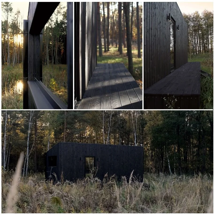  Die Holzfassaden der REDUKT-Tiny-Häuser fügen sich dank ihrer natürlichen Farbtöne nahtlos in die Umgebung ein. Foto: REDUKT  